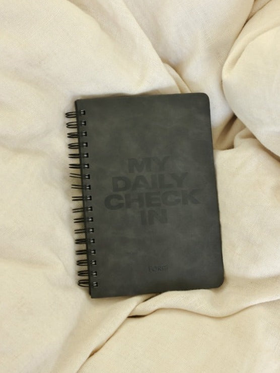 Daily Check In Journal Grey