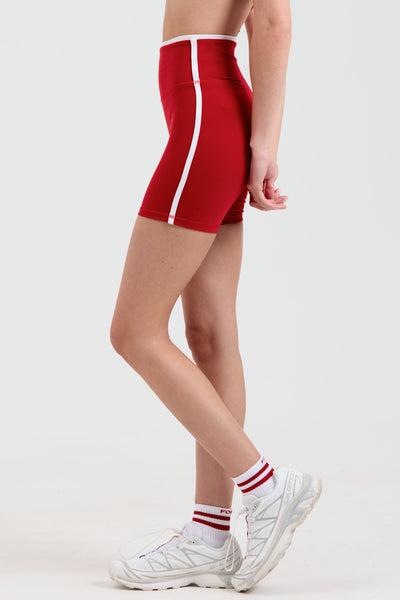 Two Tone Shorts - Cherry/White – FORM