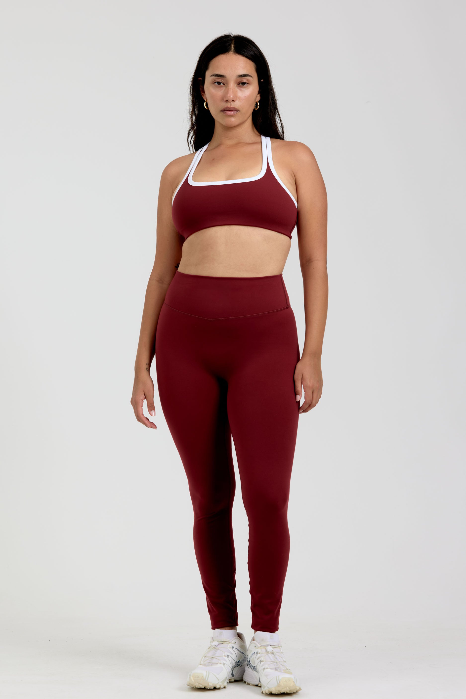 Reversible Racer Bra   Cherry/White   Sweetheart/White
