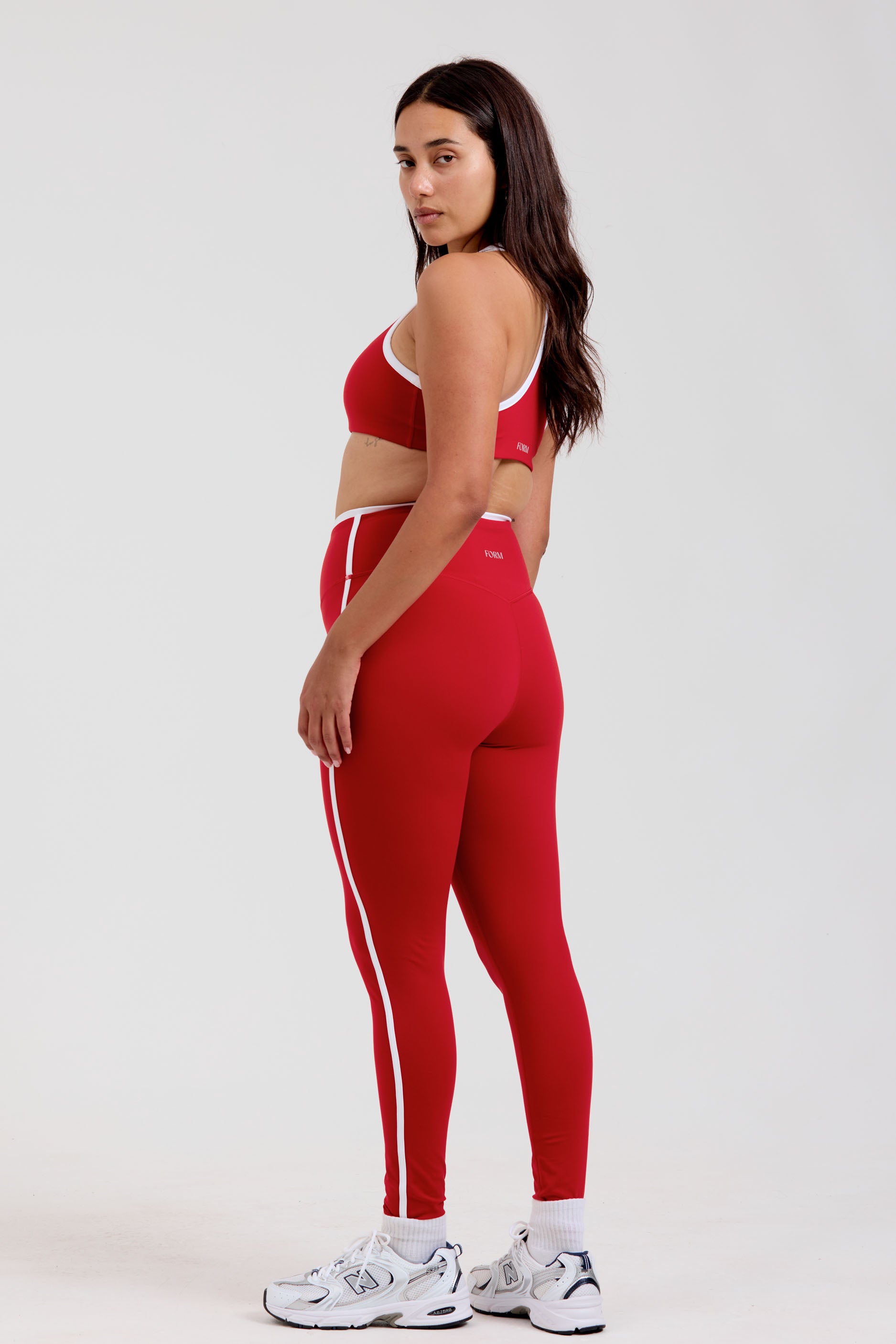 Reversible Racer Bra   Cherry/White   Sweetheart/White
