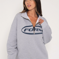 Quarter Zip - Heather Grey