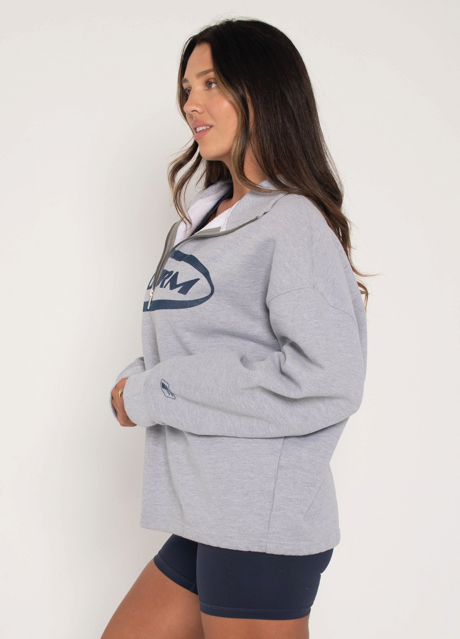 Quarter Zip - Heather Grey