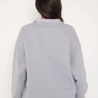 Quarter Zip - Heather Grey