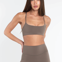 Criss Cross Bra - Walnut