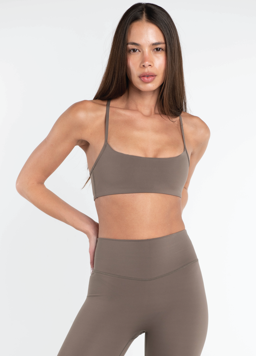 Criss Cross Bra - Walnut