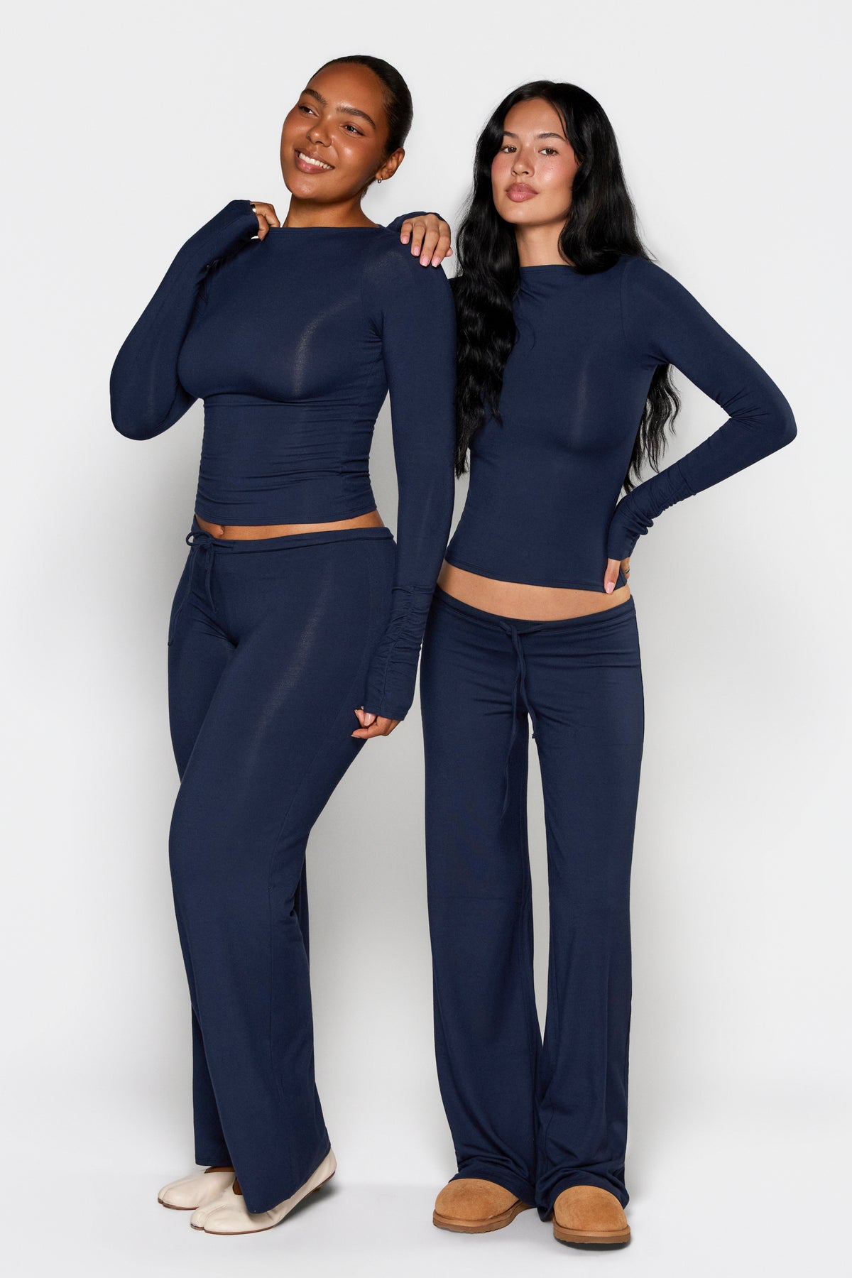 Low Rise Straight Leg Pant Navy