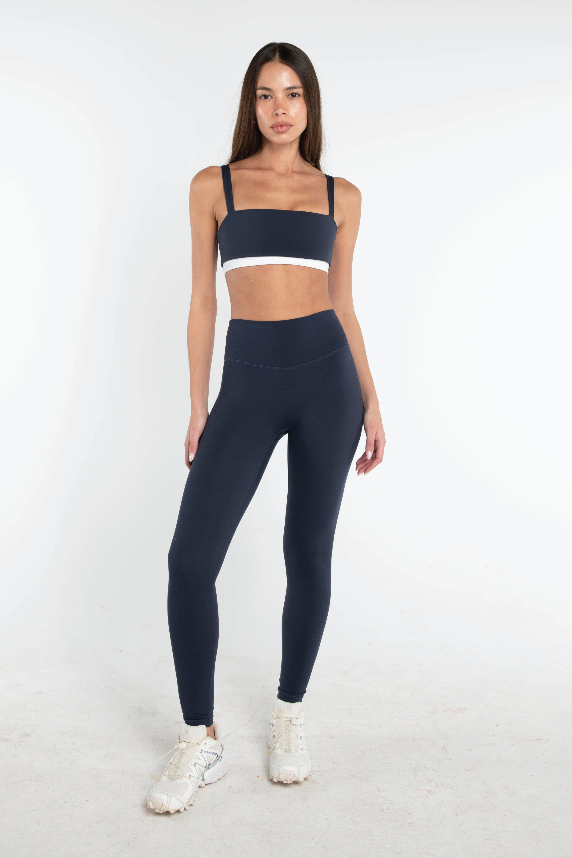 Fold Over Bra   Navy
