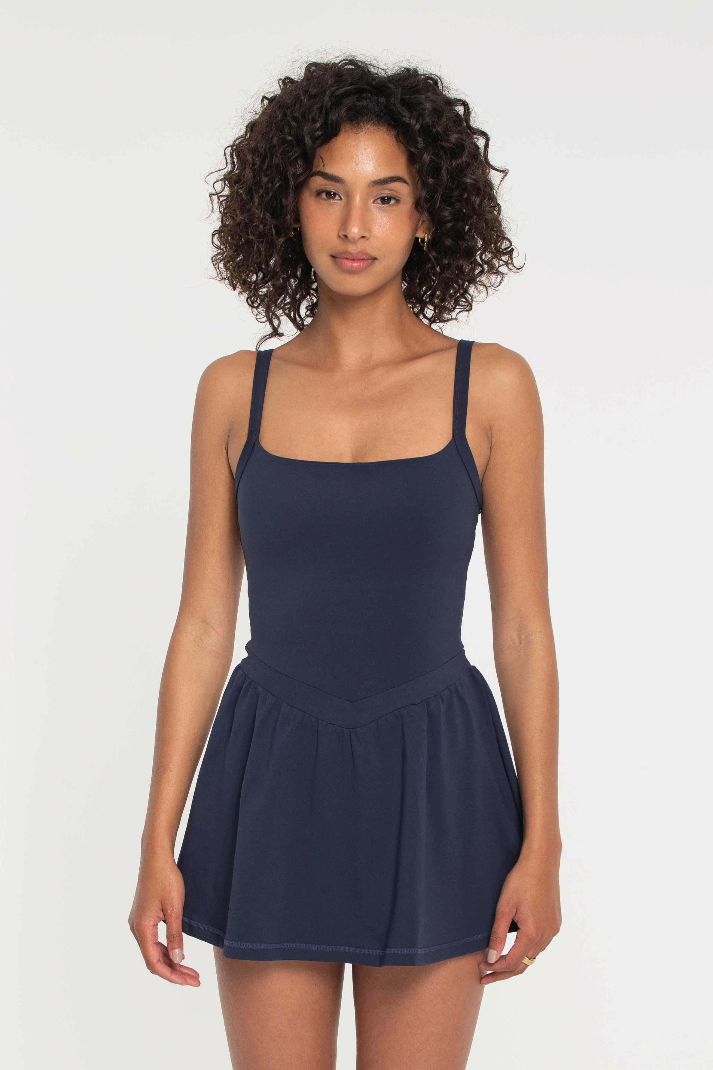 Drop Waist Dress   Navy
