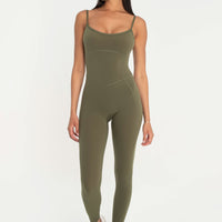 Scoop Neck Onesie - Olive