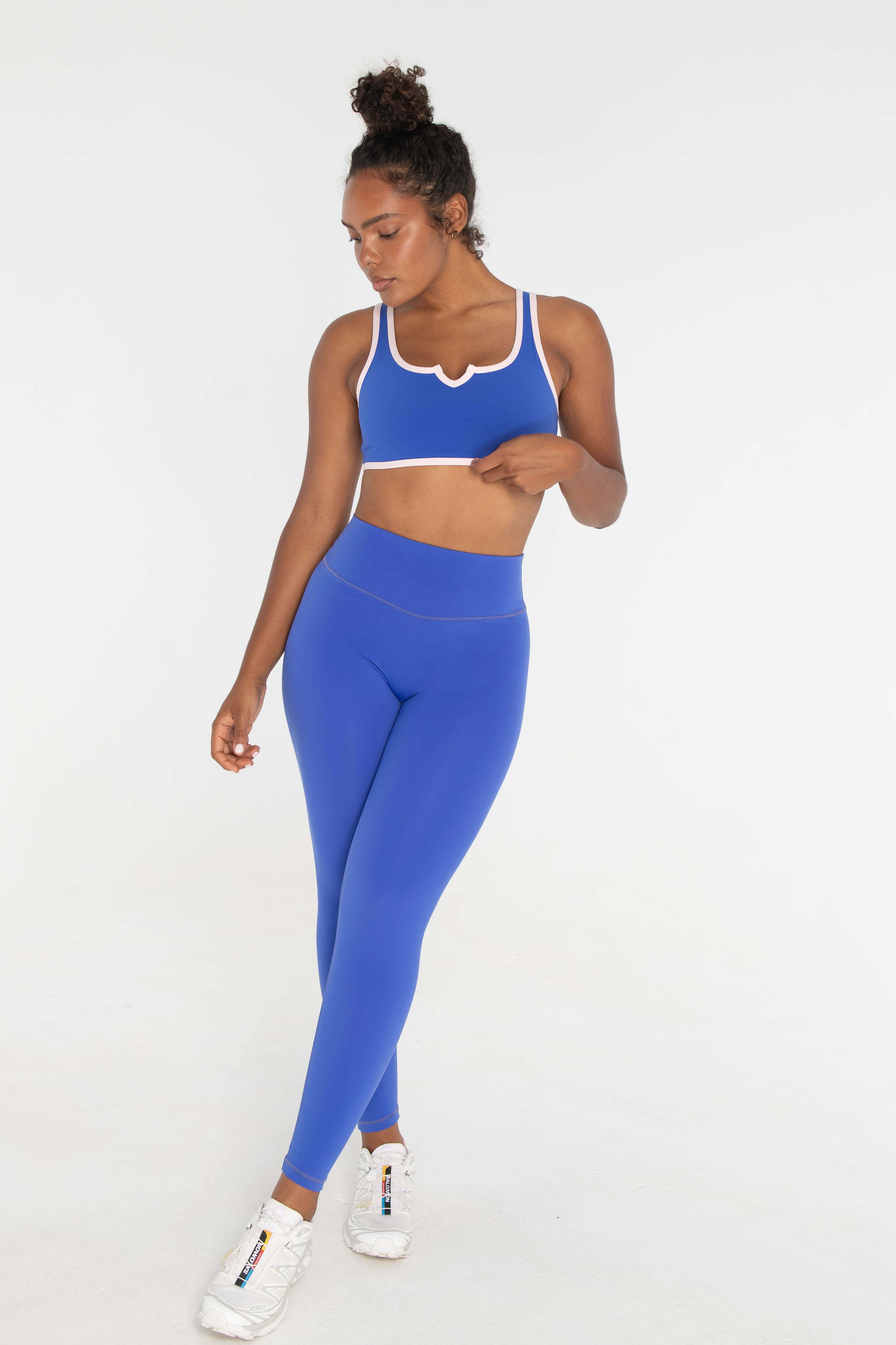 V Scoop Bra   Cobalt/Pink
