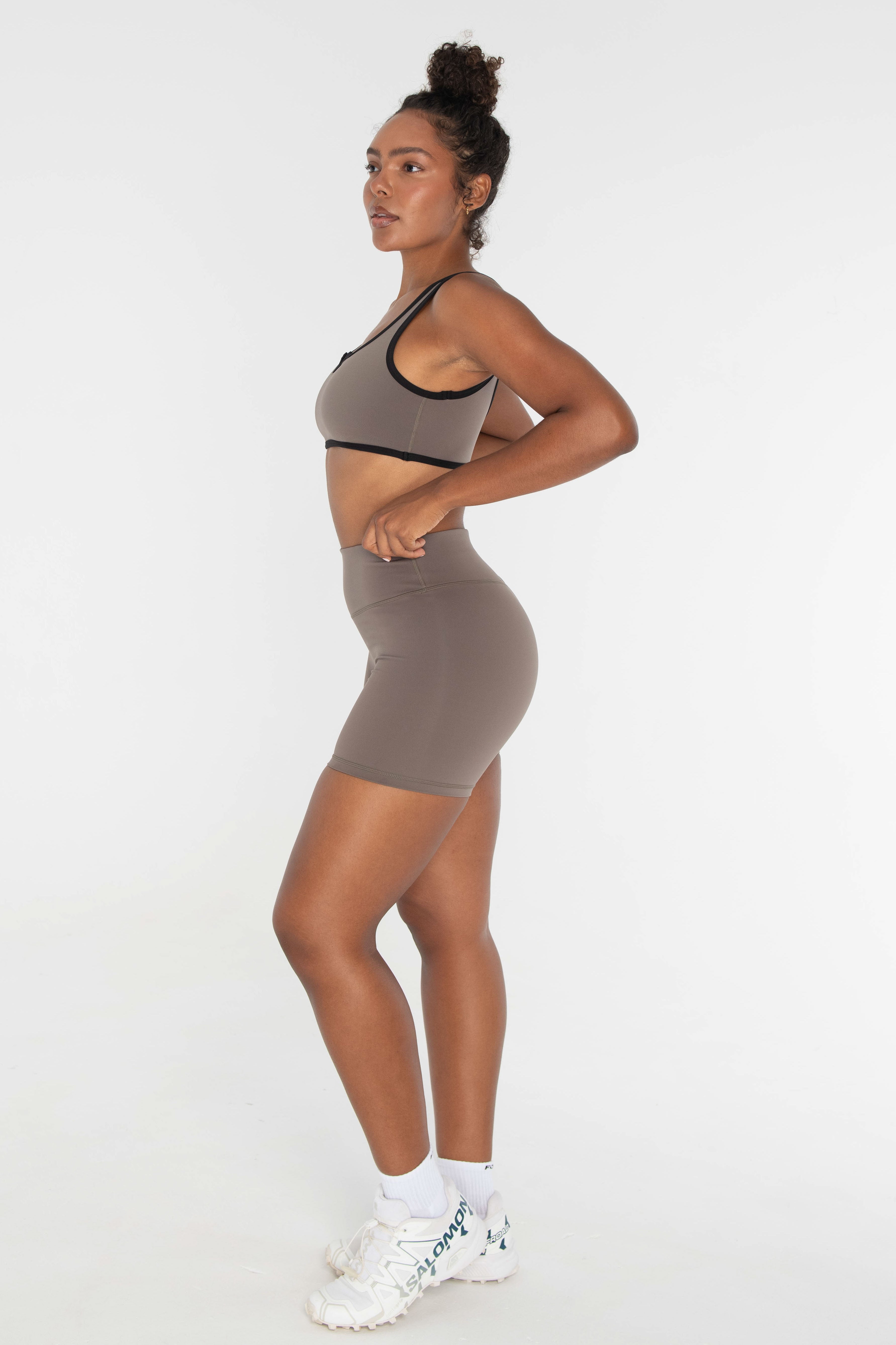 V Scoop Bra    Walnut/Black
