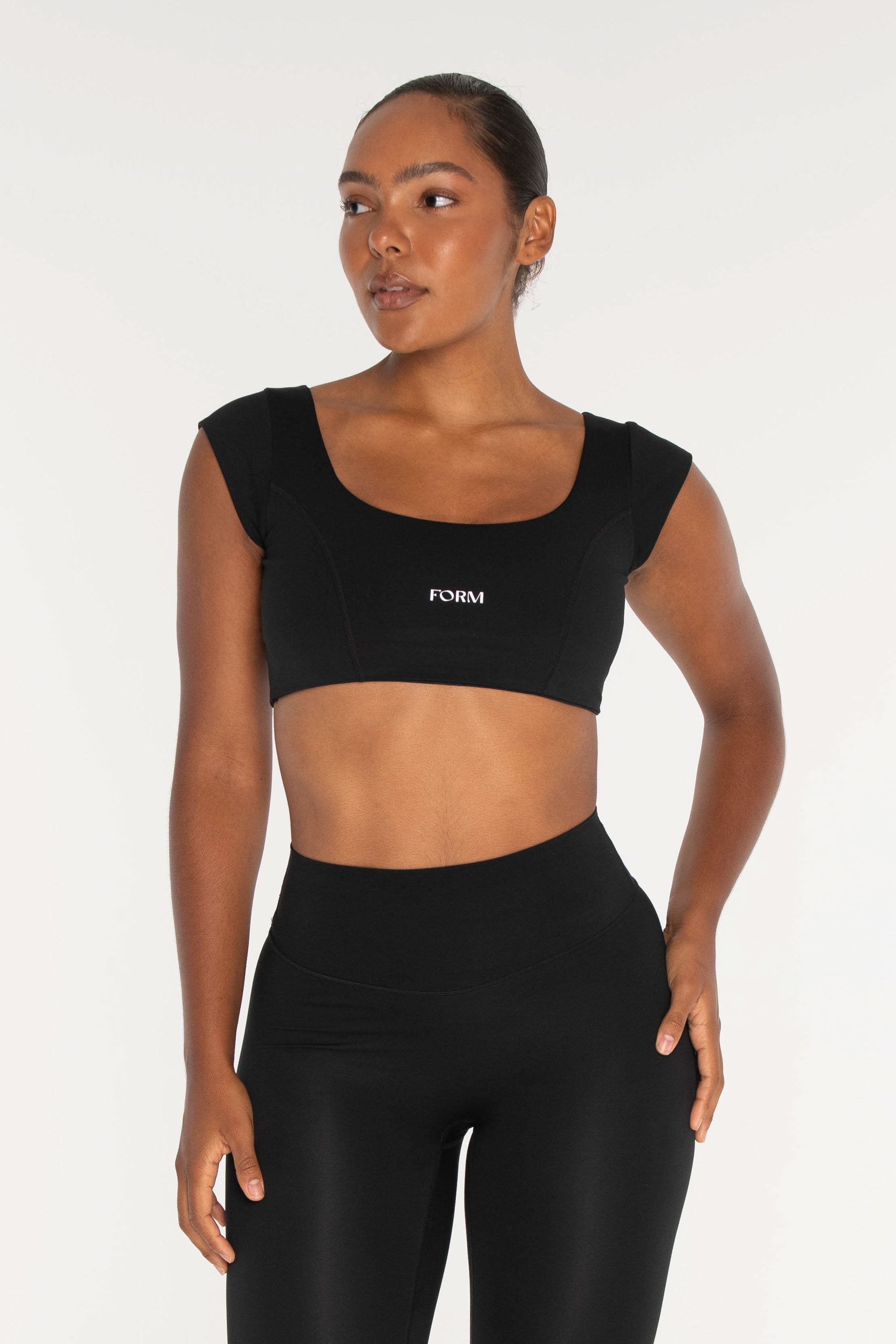 Cap Sleeve Bra   Black
