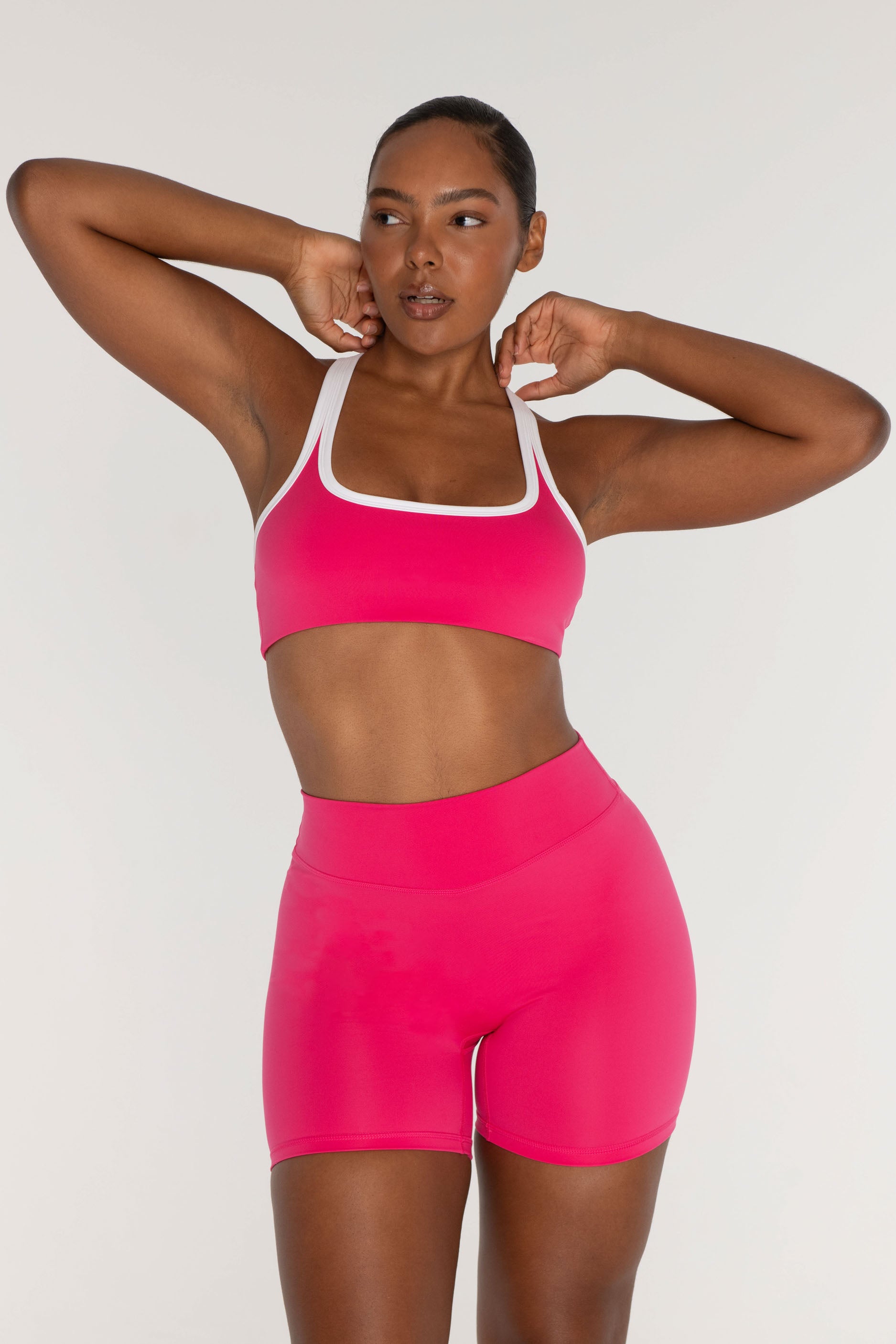 Racer Bra   Flirt/White
