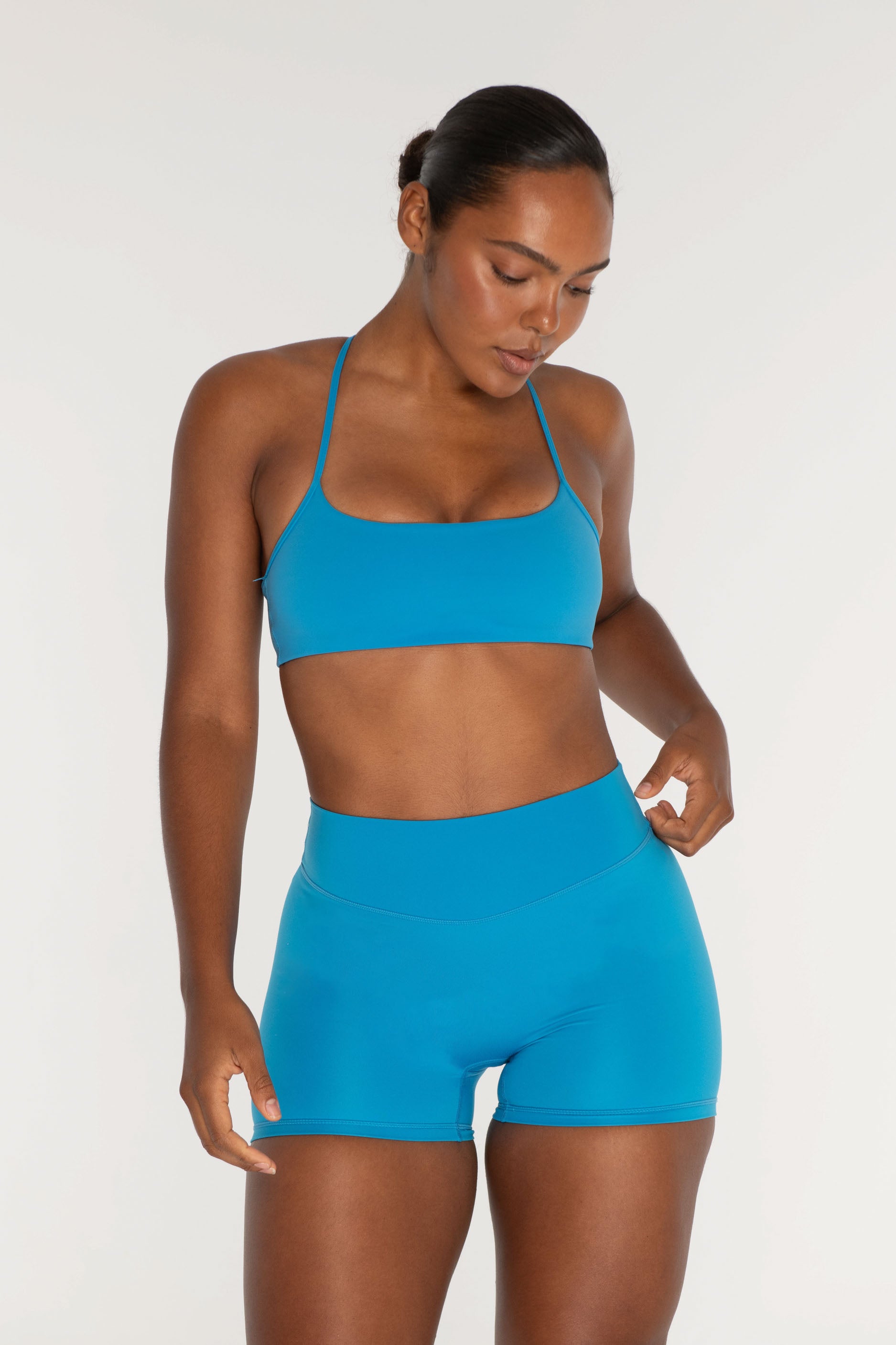 Criss Cross Bra   Aqua
