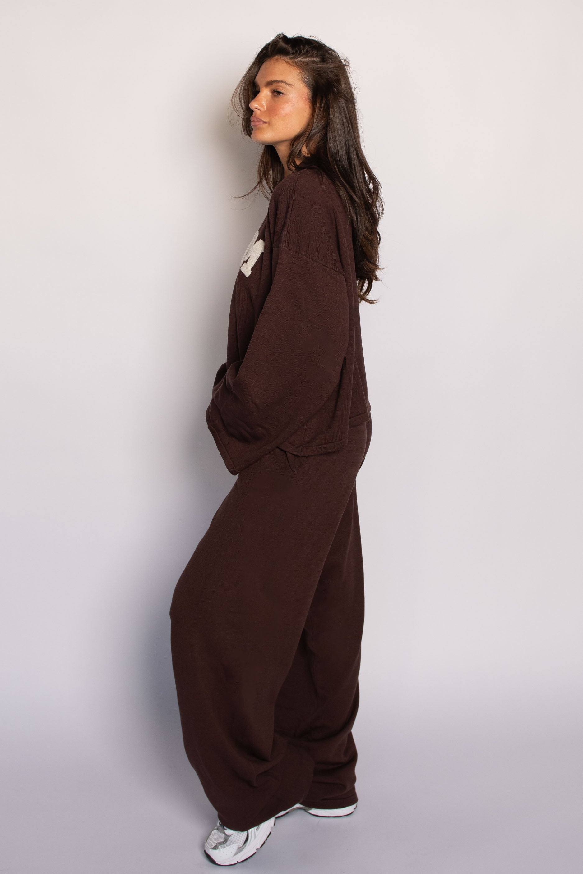 Knit Long Sleeve   Espresso/Cream
