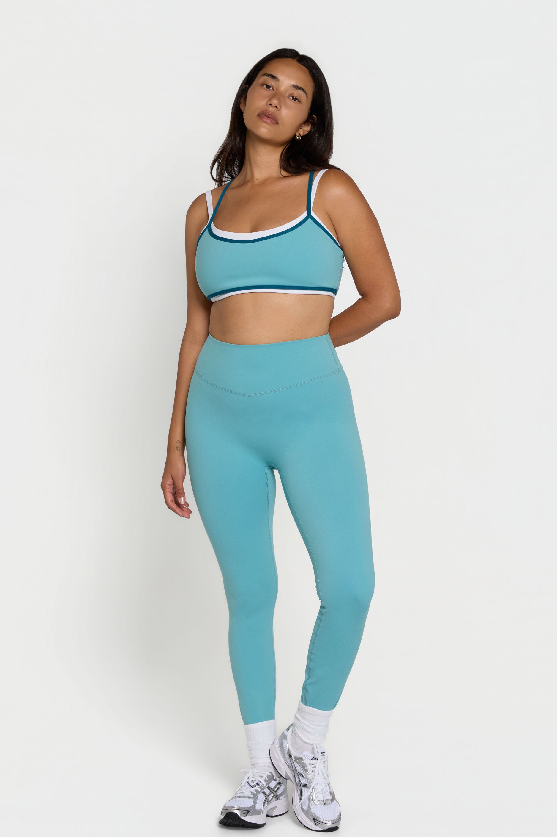 Binding Layered Bra   Mist/Deep Sea
