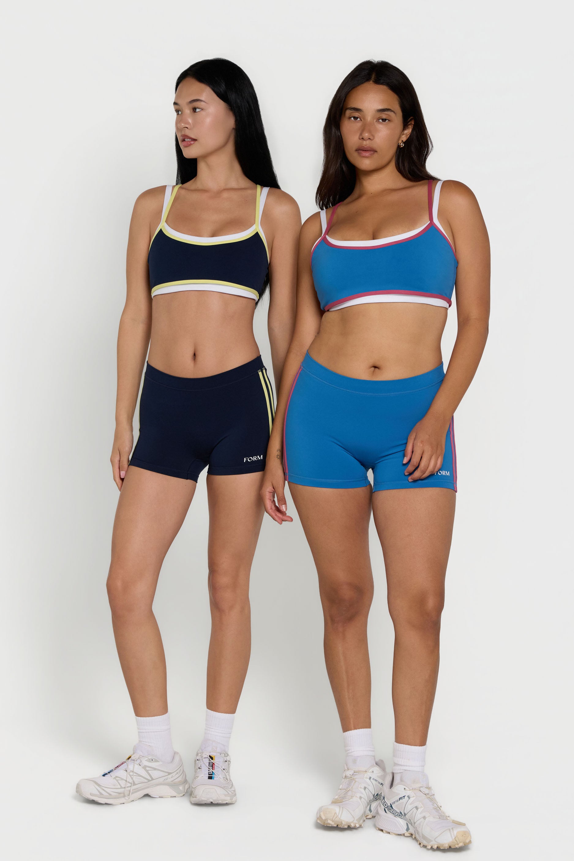 Binding Layered Bra   Navy/Lemon
