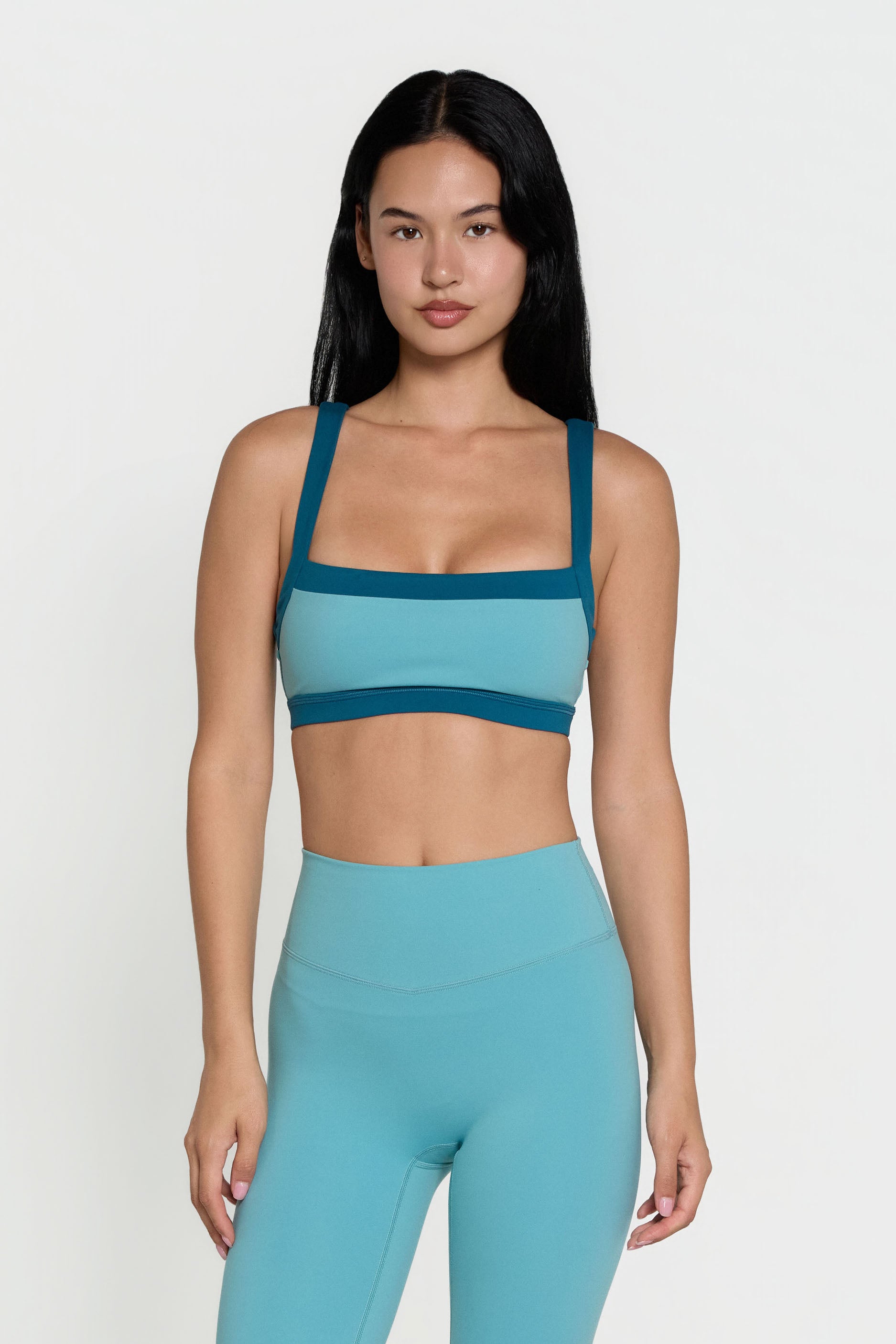 Straight Neck Bra   Mist/Deep Sea

