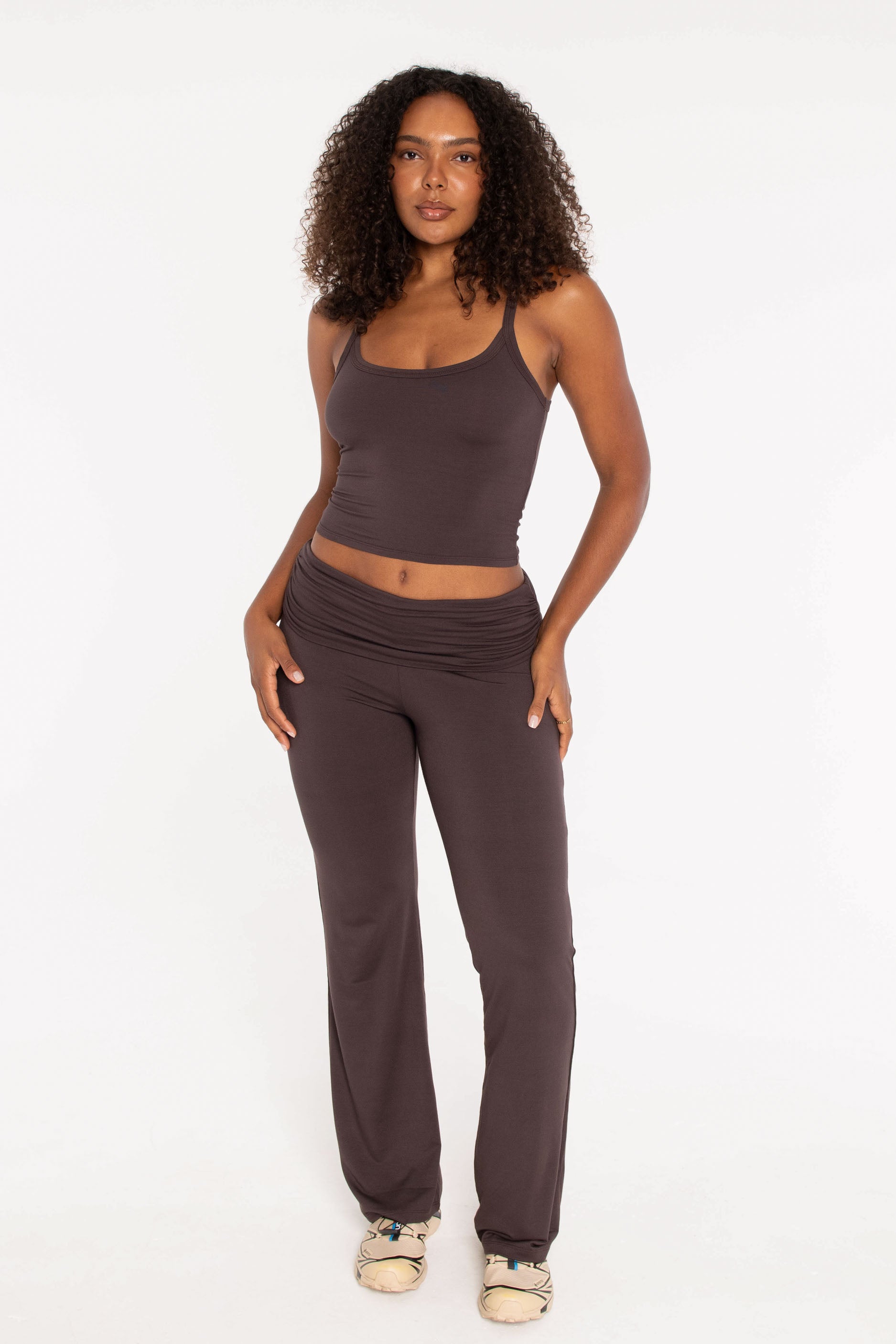 Fold Over Pants   Espresso
