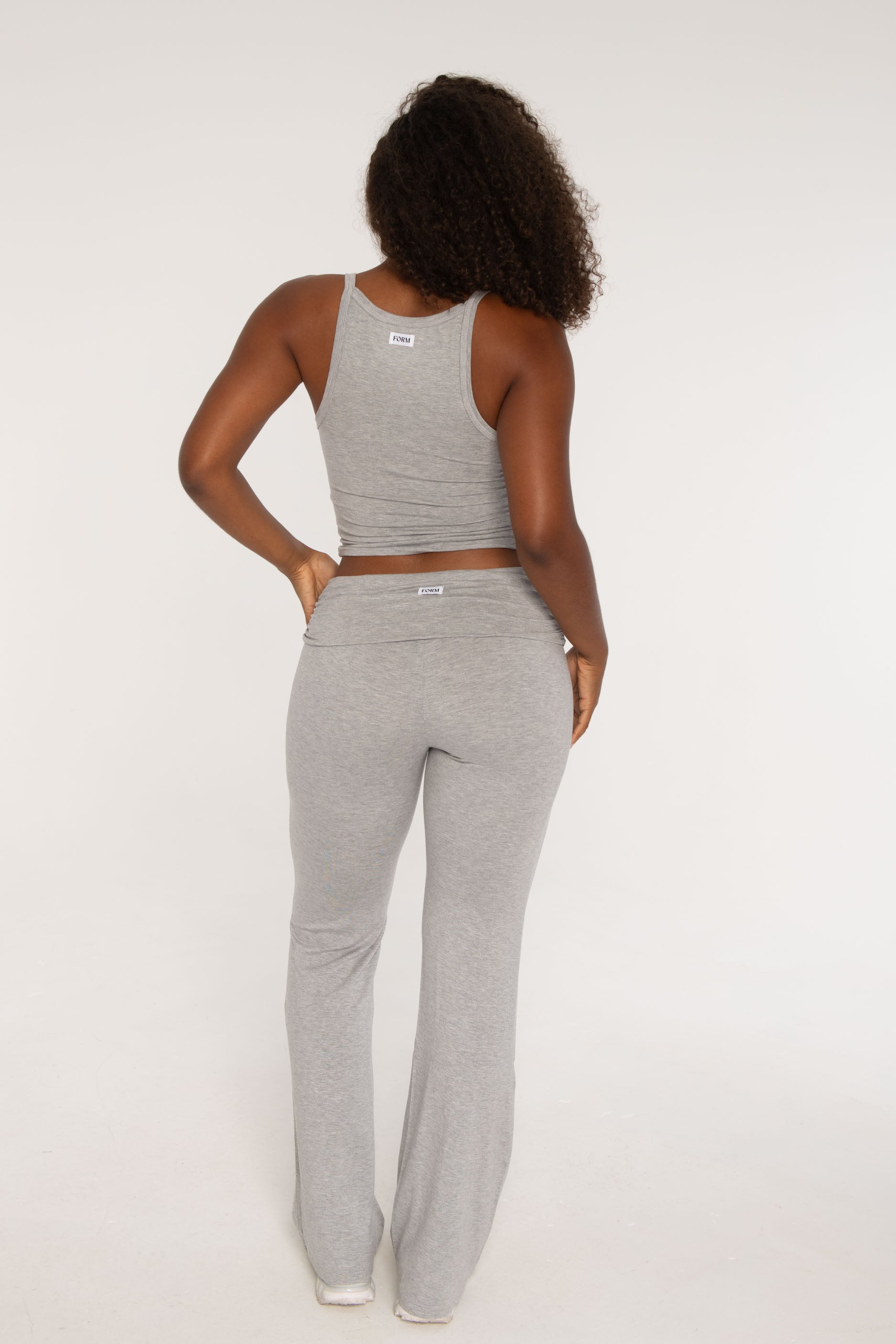 Fold Over Pants   Heather Grey
