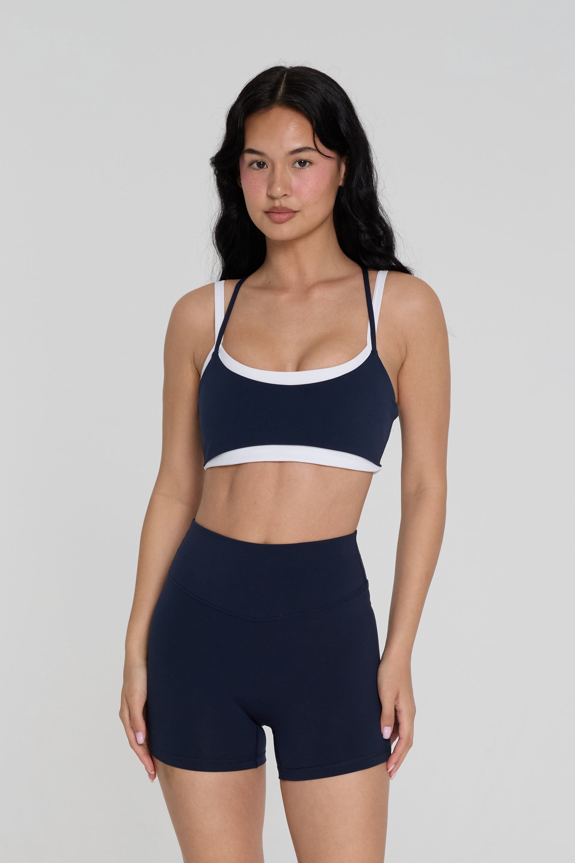 Layered Bra   Navy
