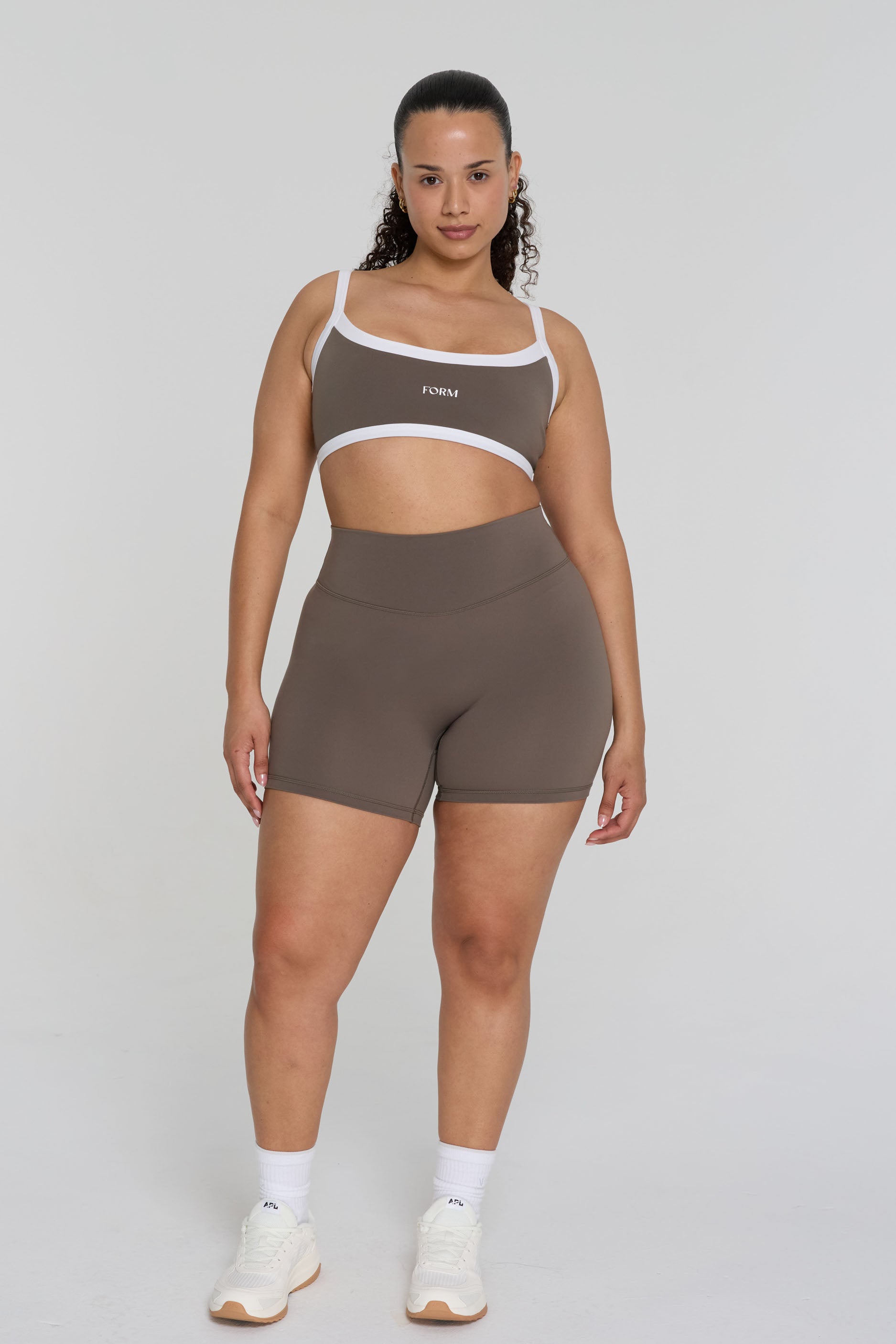 Reversible Impact Bra   Walnut/Daisy/White
