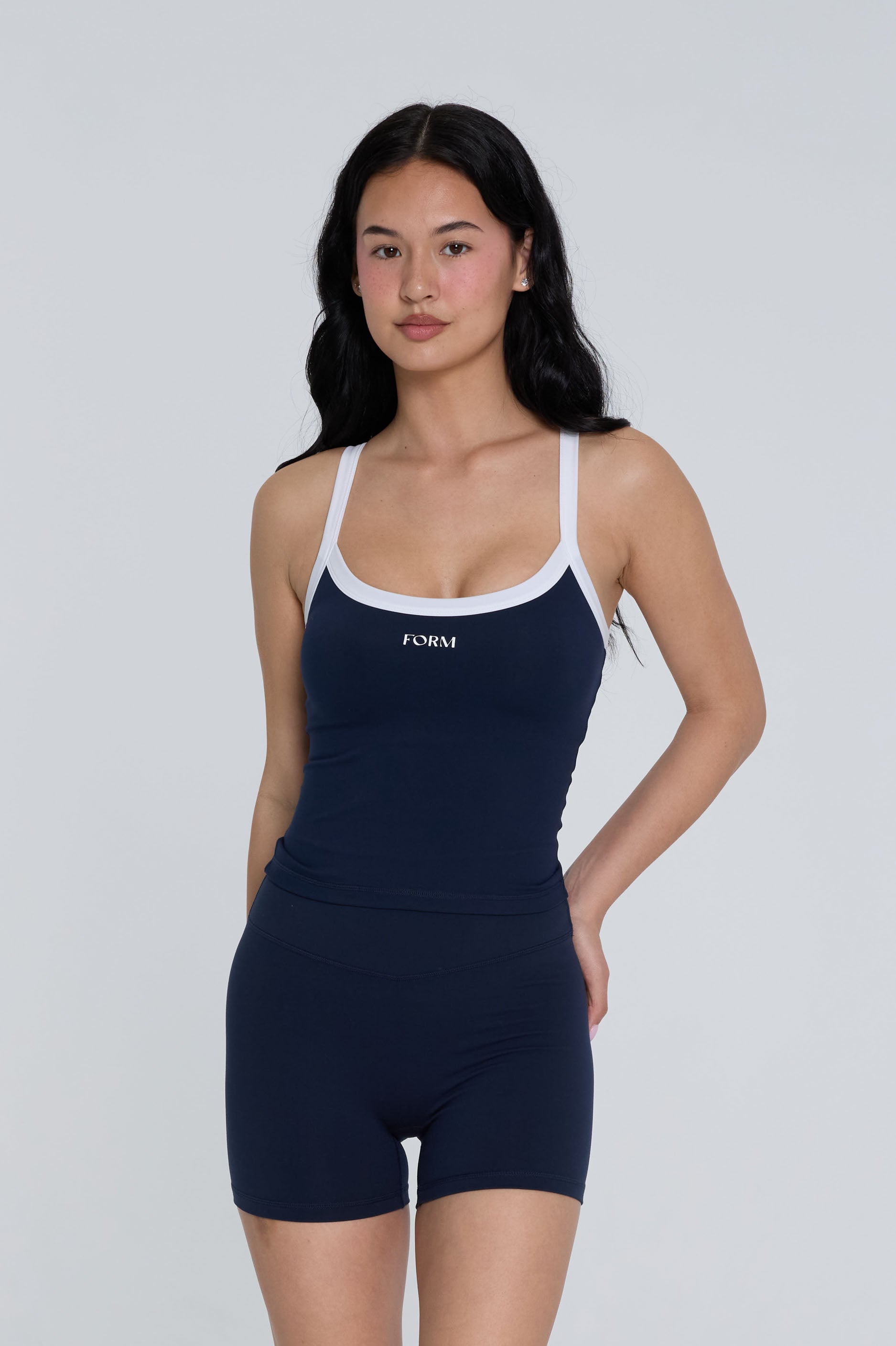 Impact Tank   Navy/White
