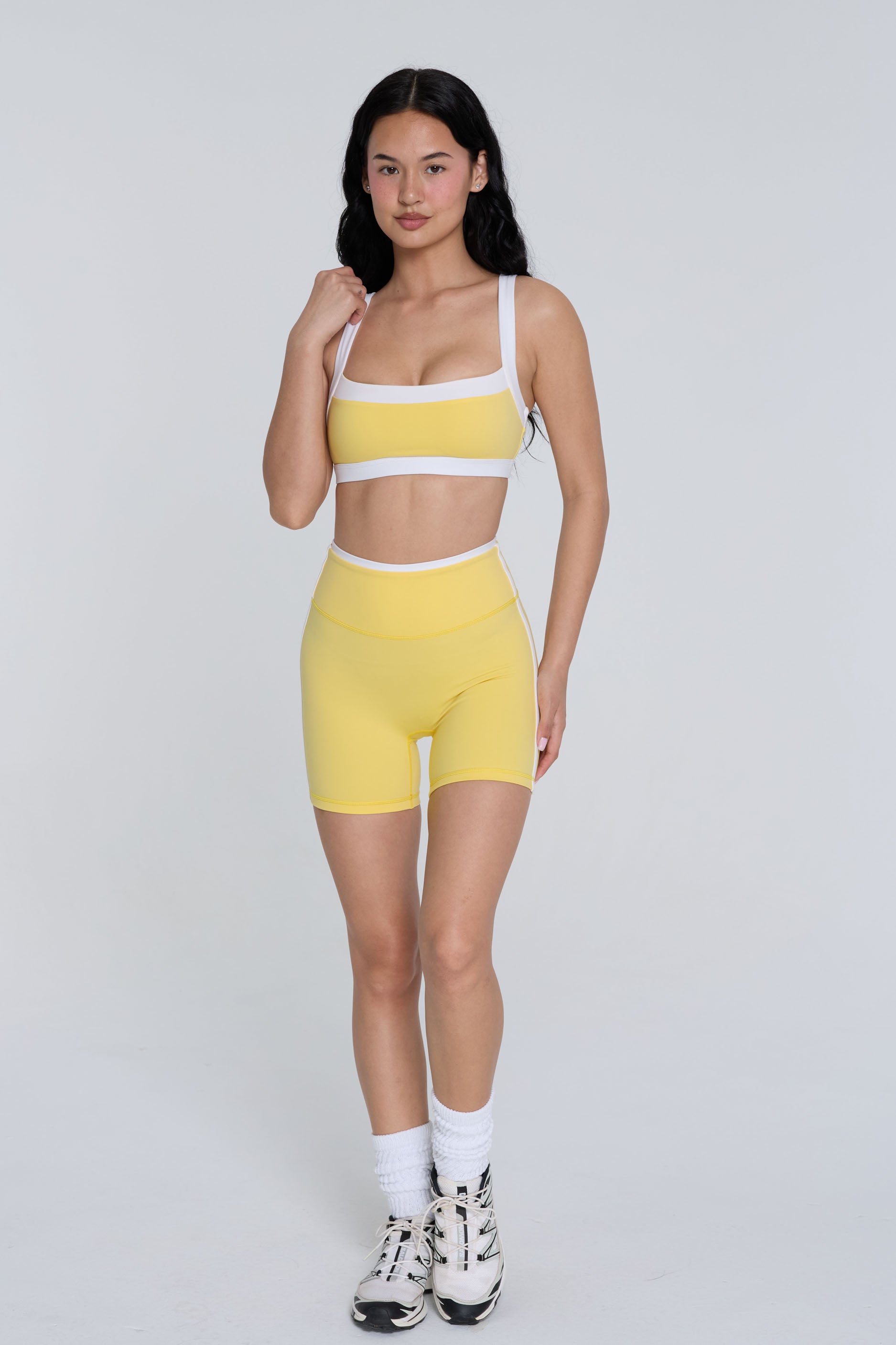 Two Tone Shorts   Daisy/White
