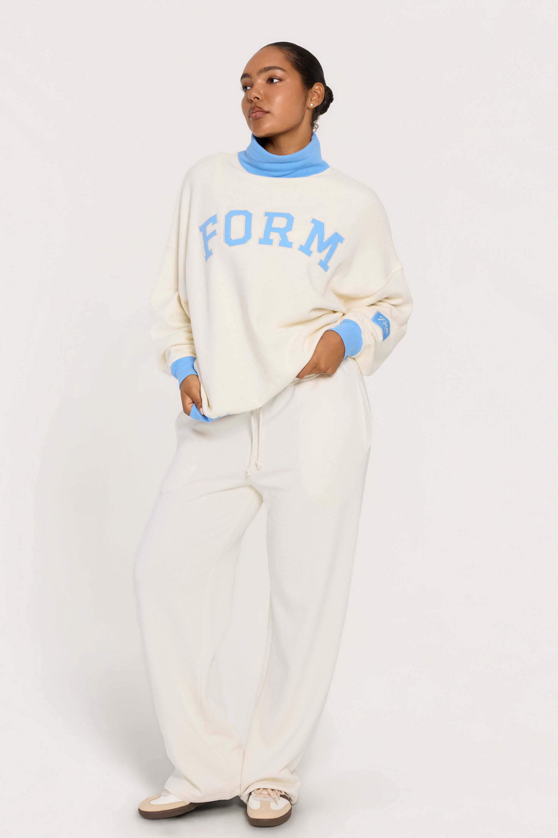 Straight Leg Sweatpants   Cream
