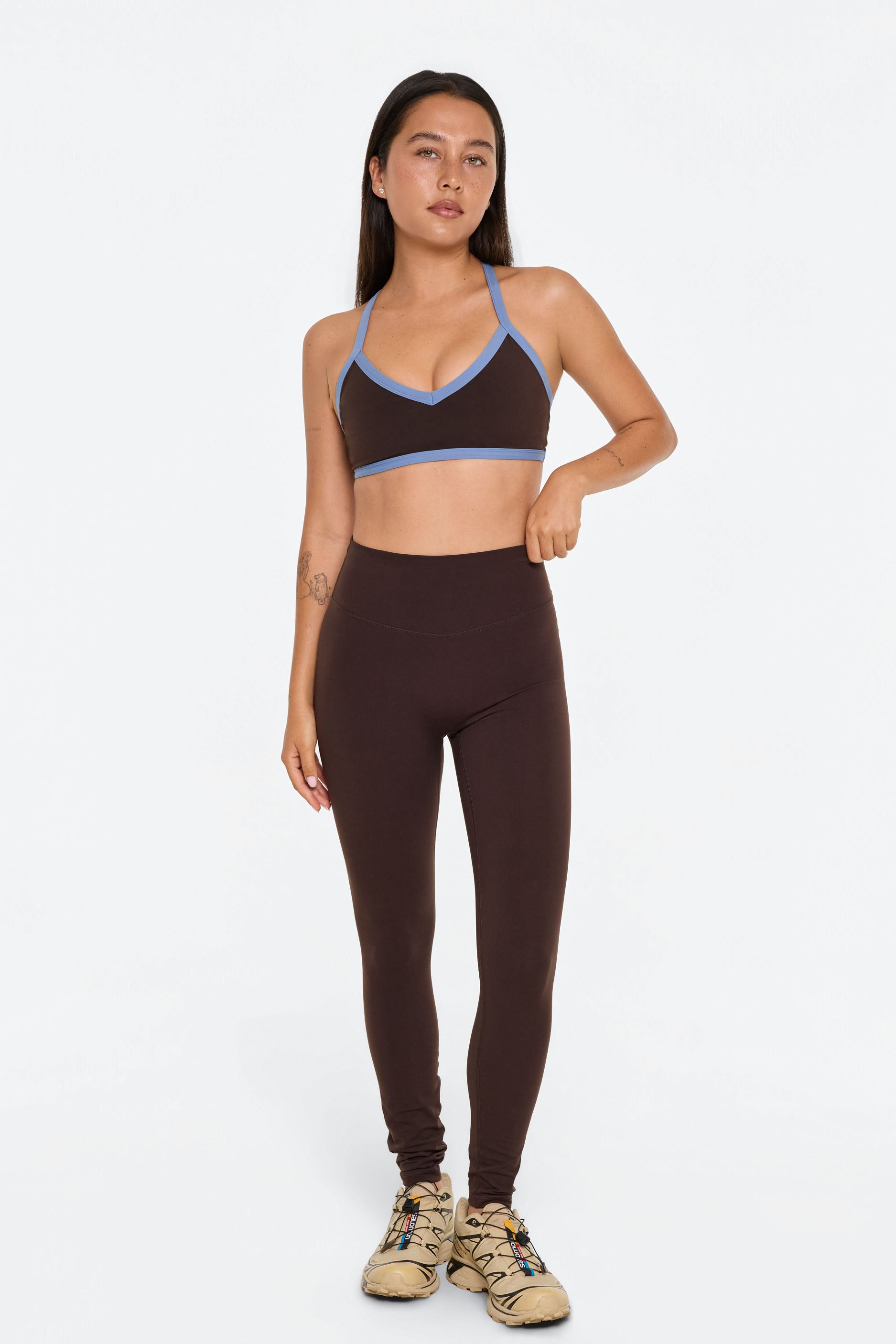 V Neck Bra   Espresso/Glacier
