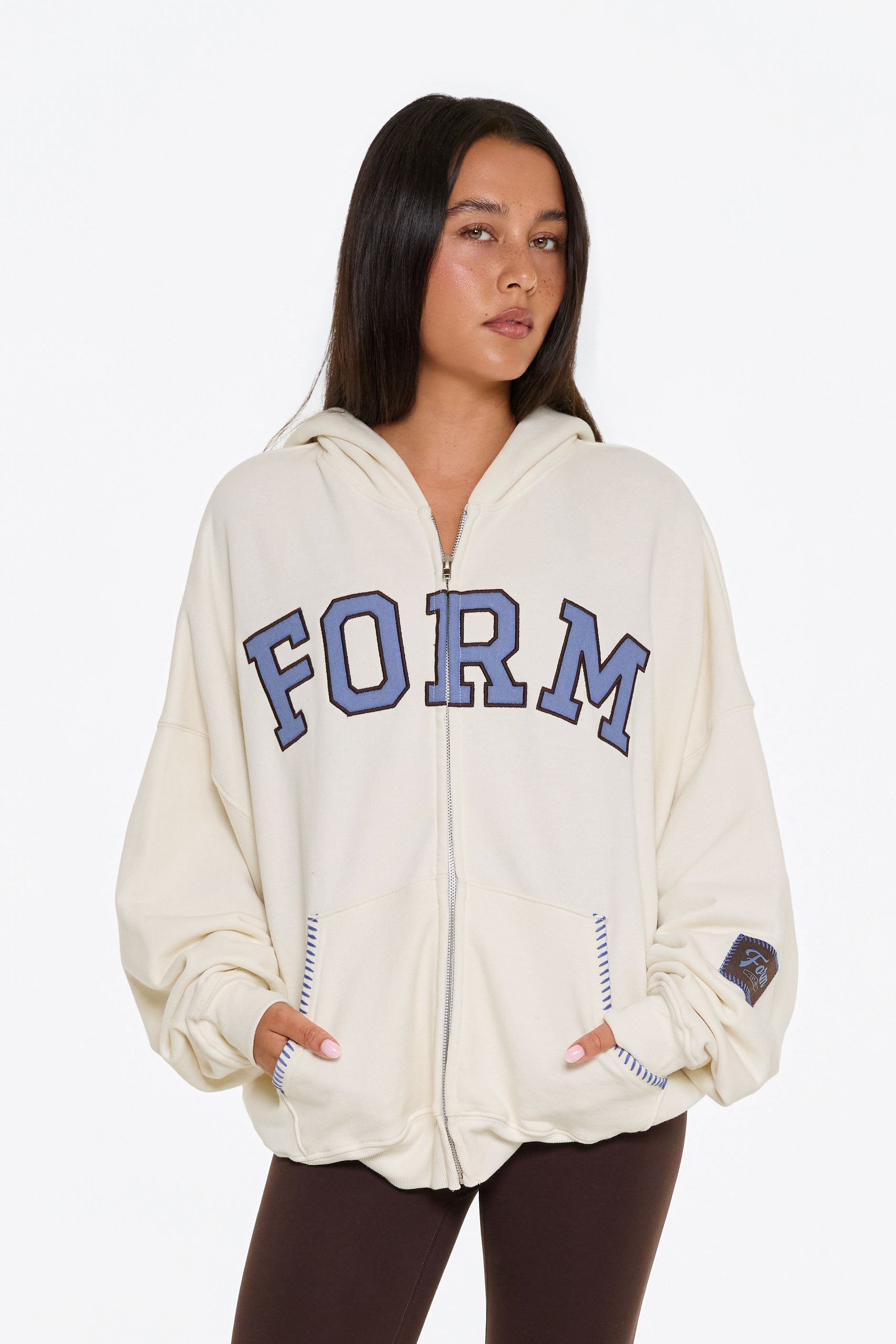 uniFORM Zip Up   Cream/Blue
