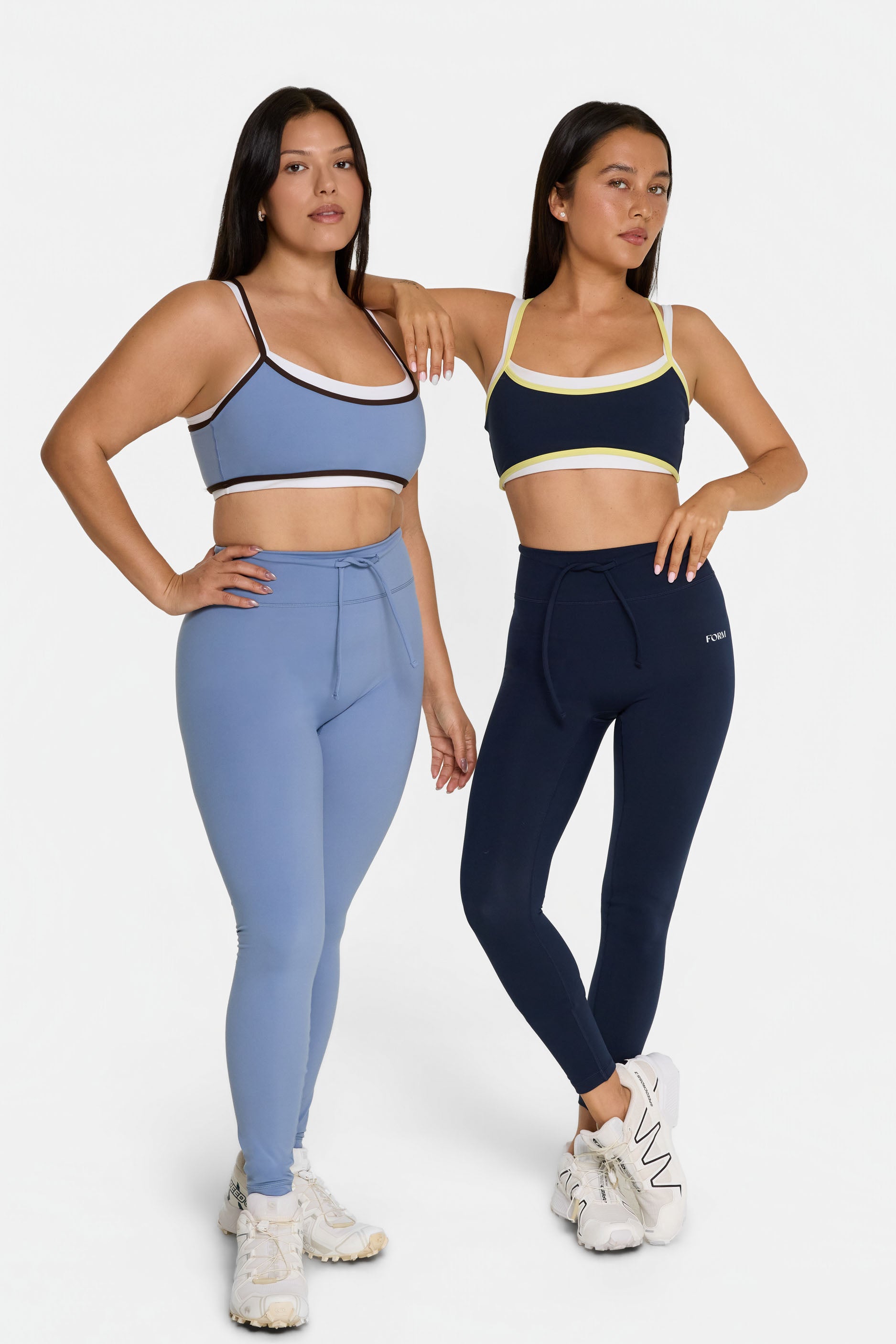 Binding Layered Bra   Navy/Lemon
