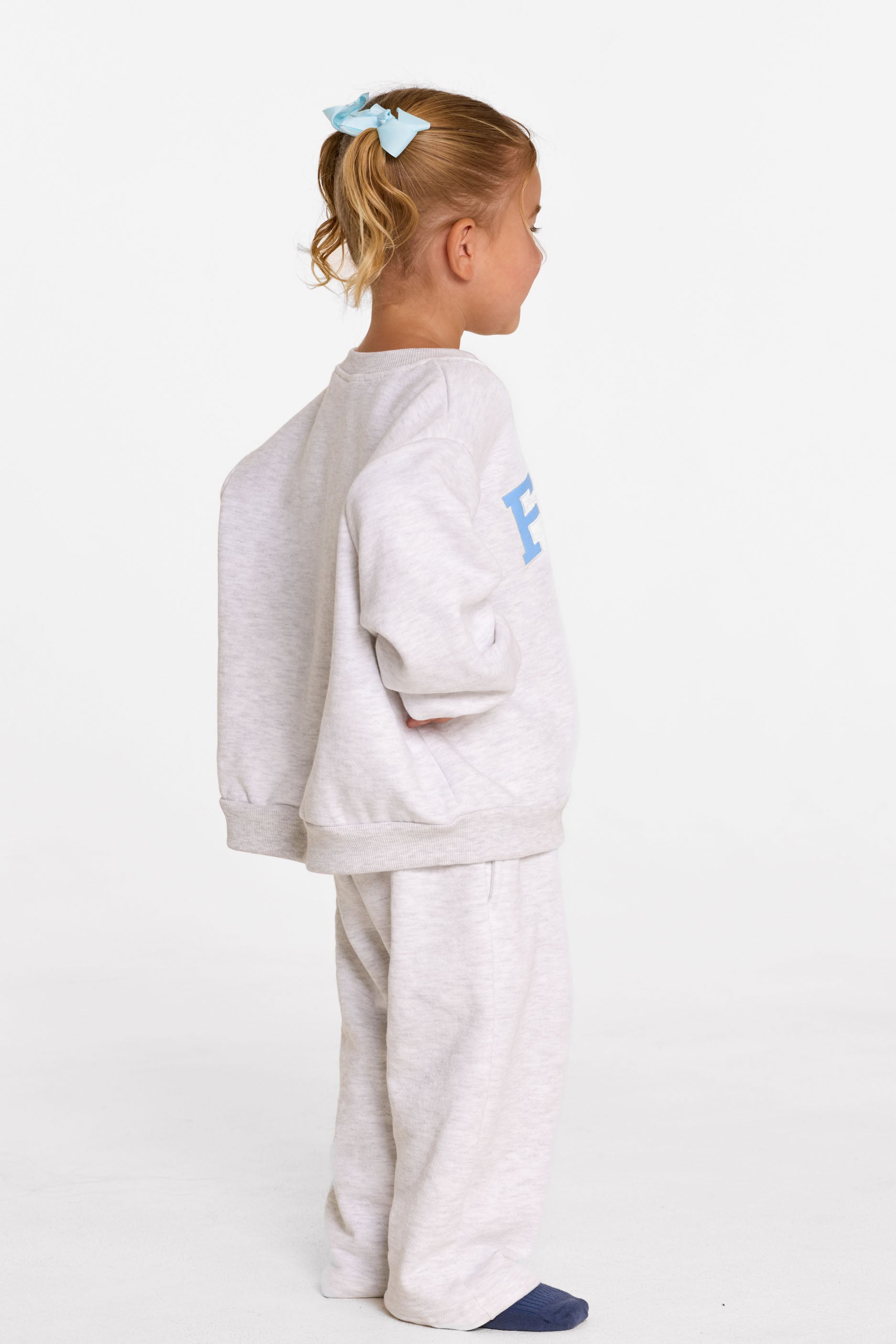 uniFORM Baby Crewneck   Heather Grey/Baby Blue
