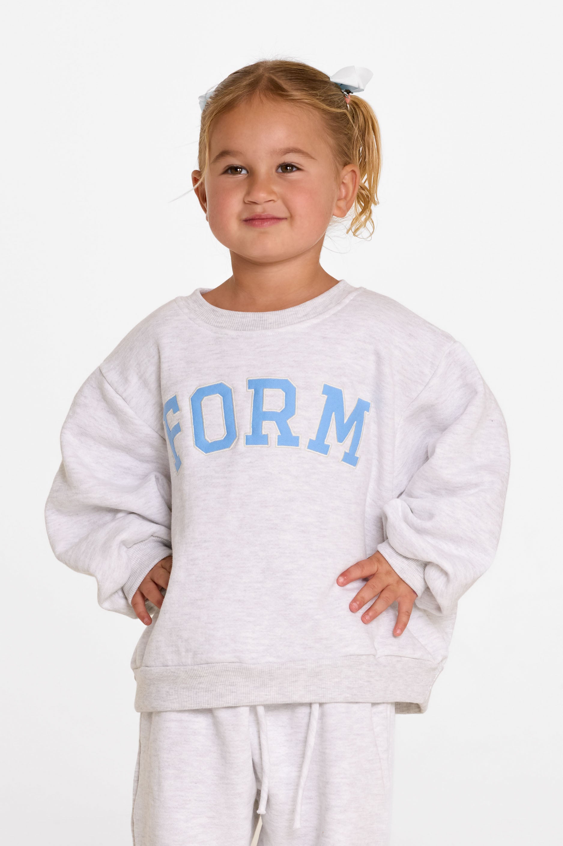 uniFORM Baby Crewneck   Heather Grey/Baby Blue
