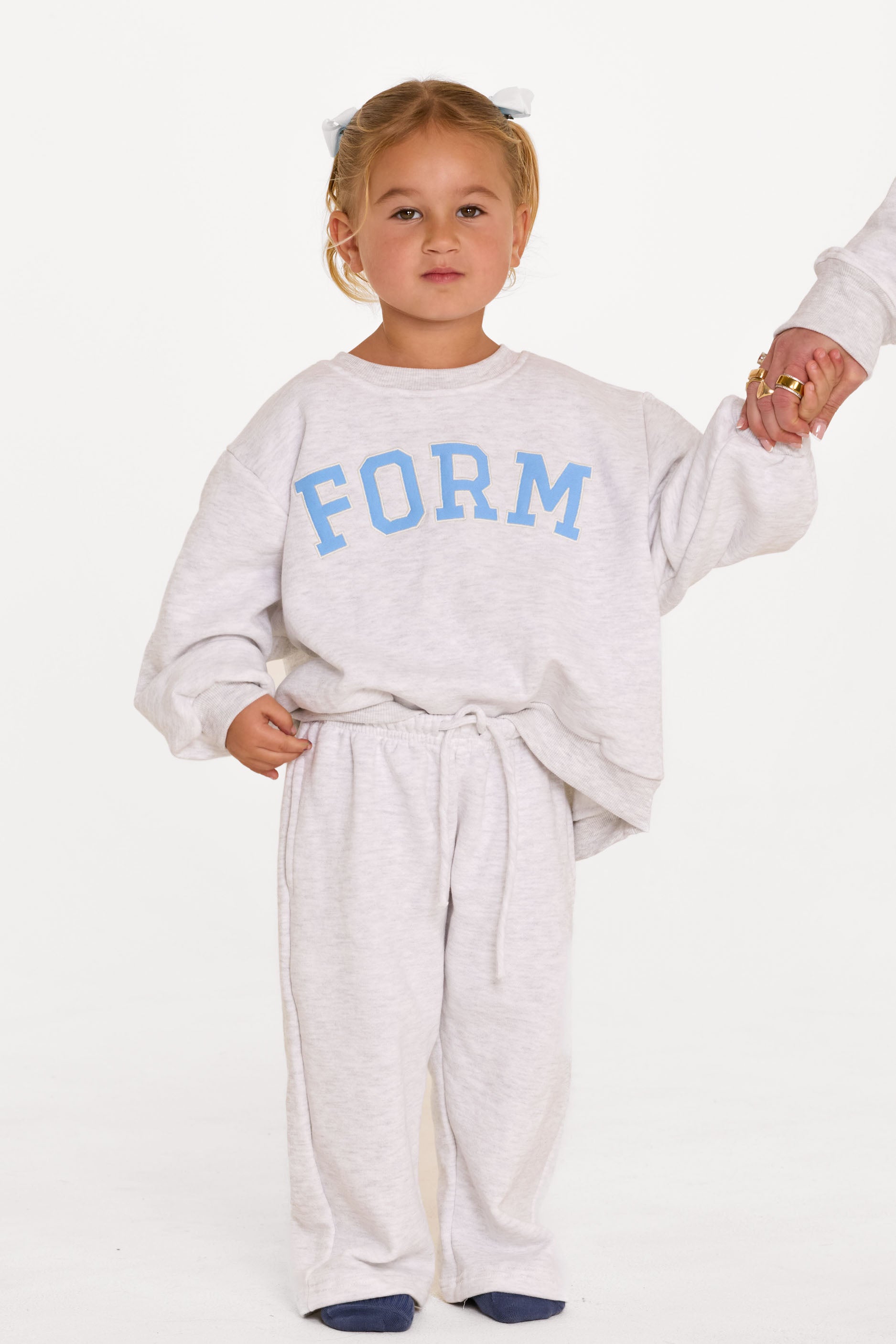 uniFORM Baby Crewneck   Heather Grey/Baby Blue
