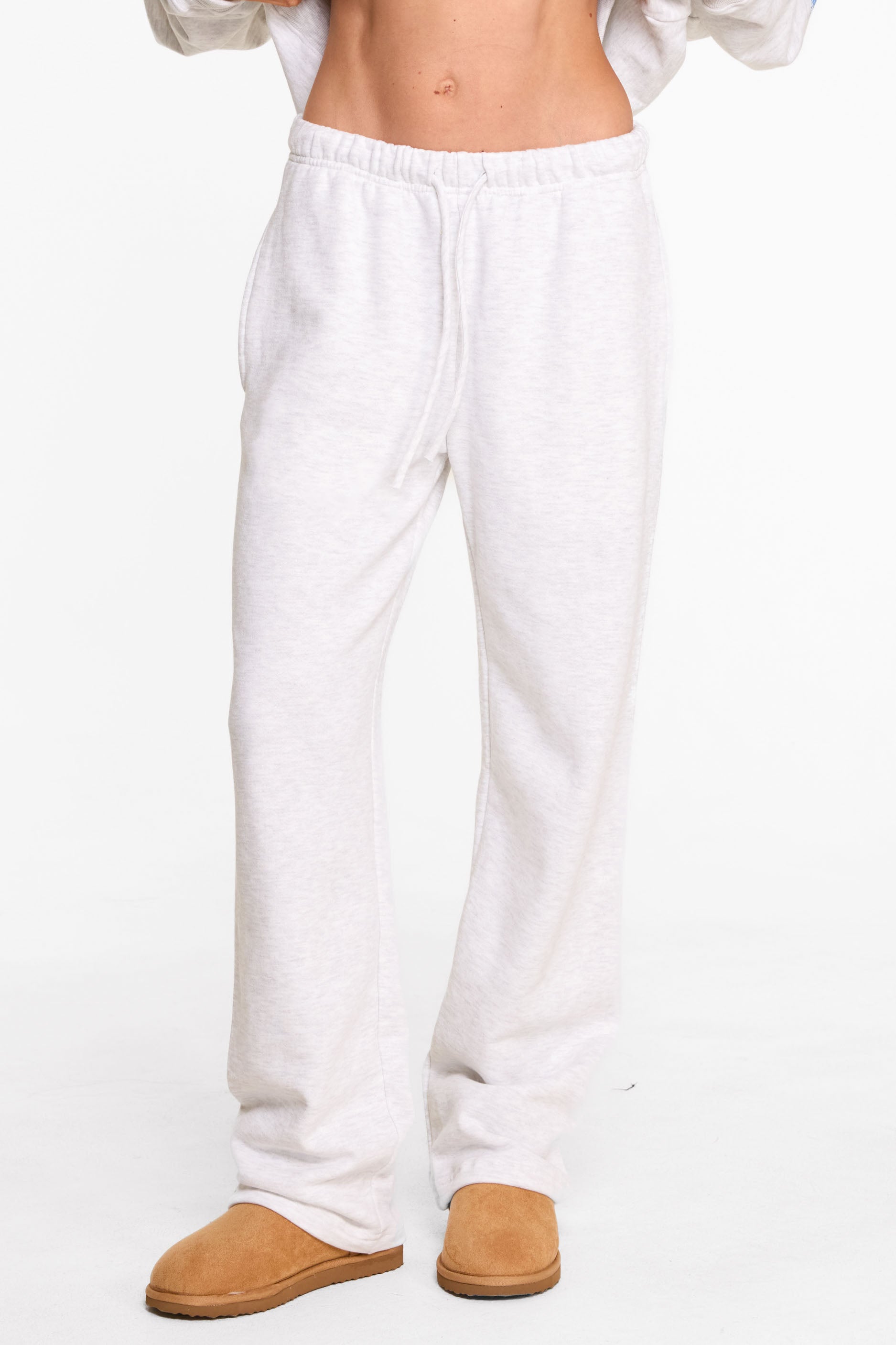 Straight Leg Sweatpants   Heather Grey

