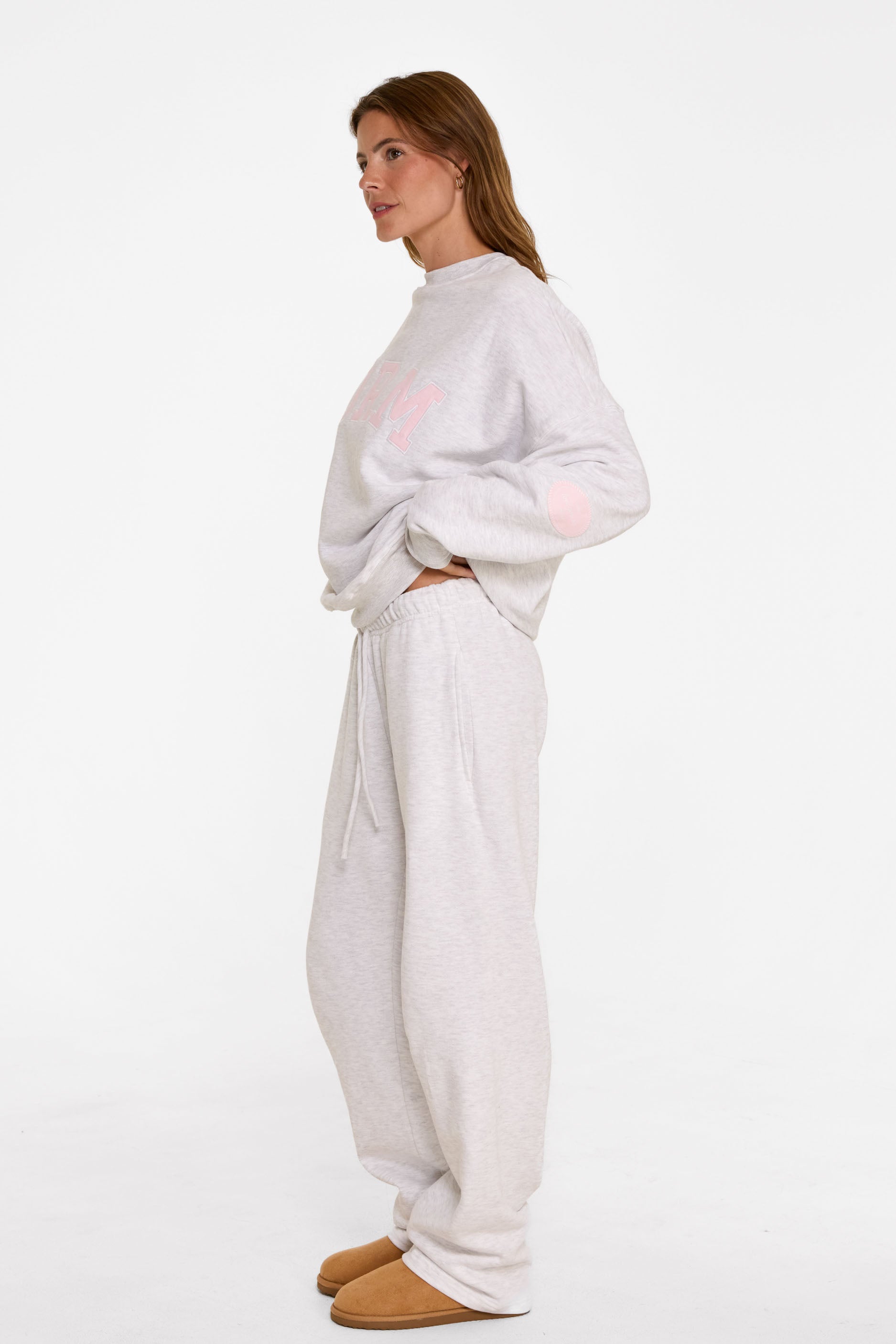 uniFORM Crewneck   Heather Grey/Baby Pink
