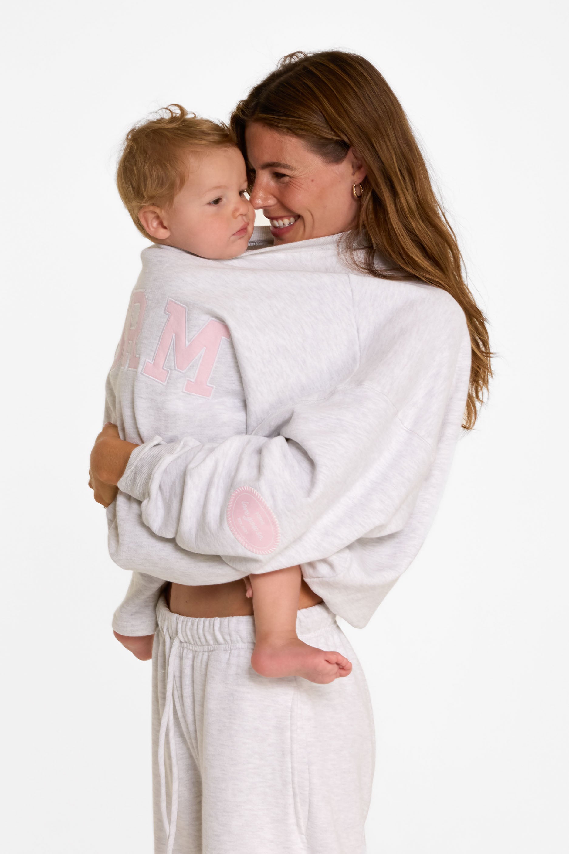 uniFORM Crewneck   Heather Grey/Baby Pink
