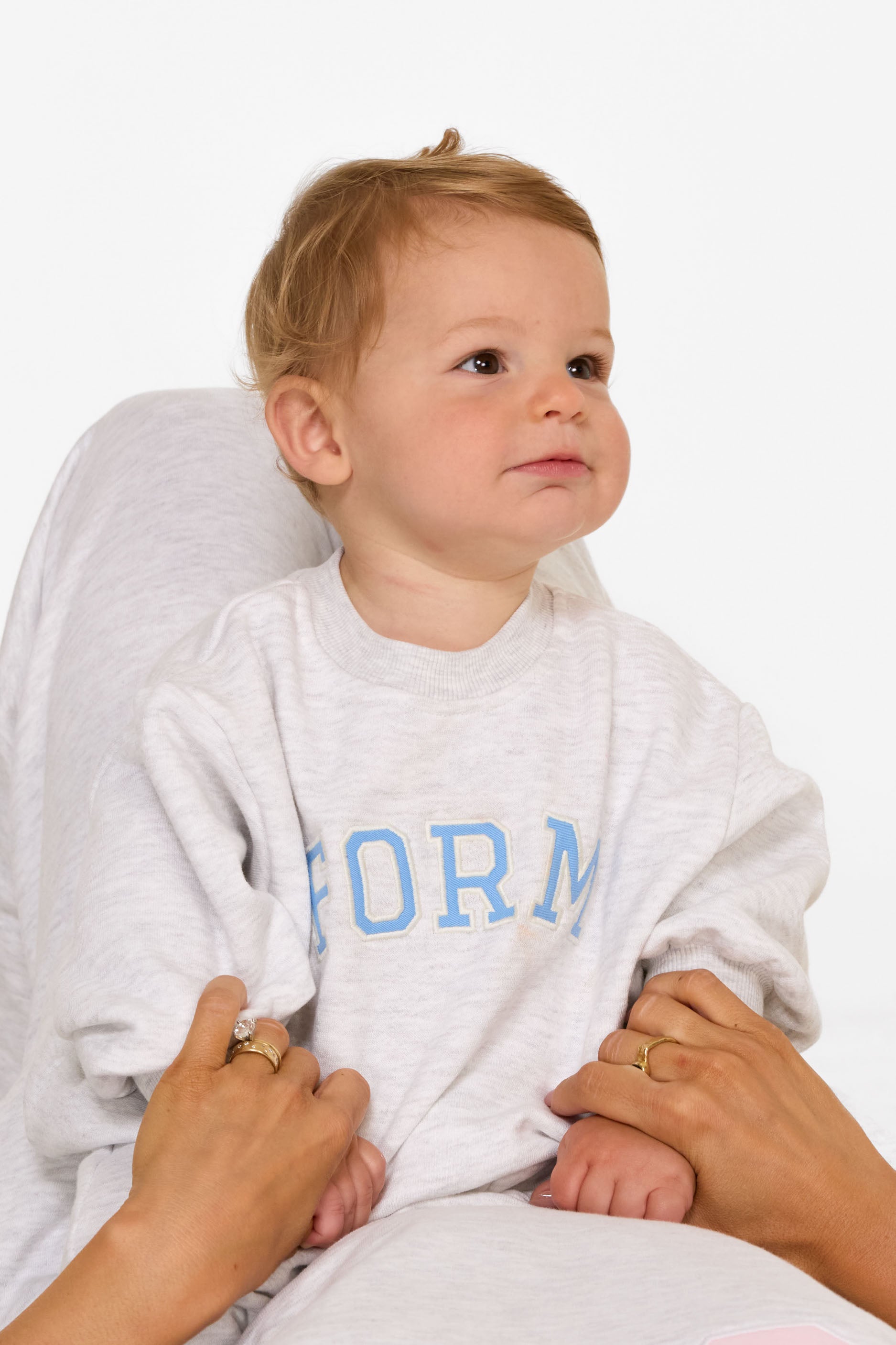 uniFORM Baby Crewneck   Heather Grey/Baby Blue
