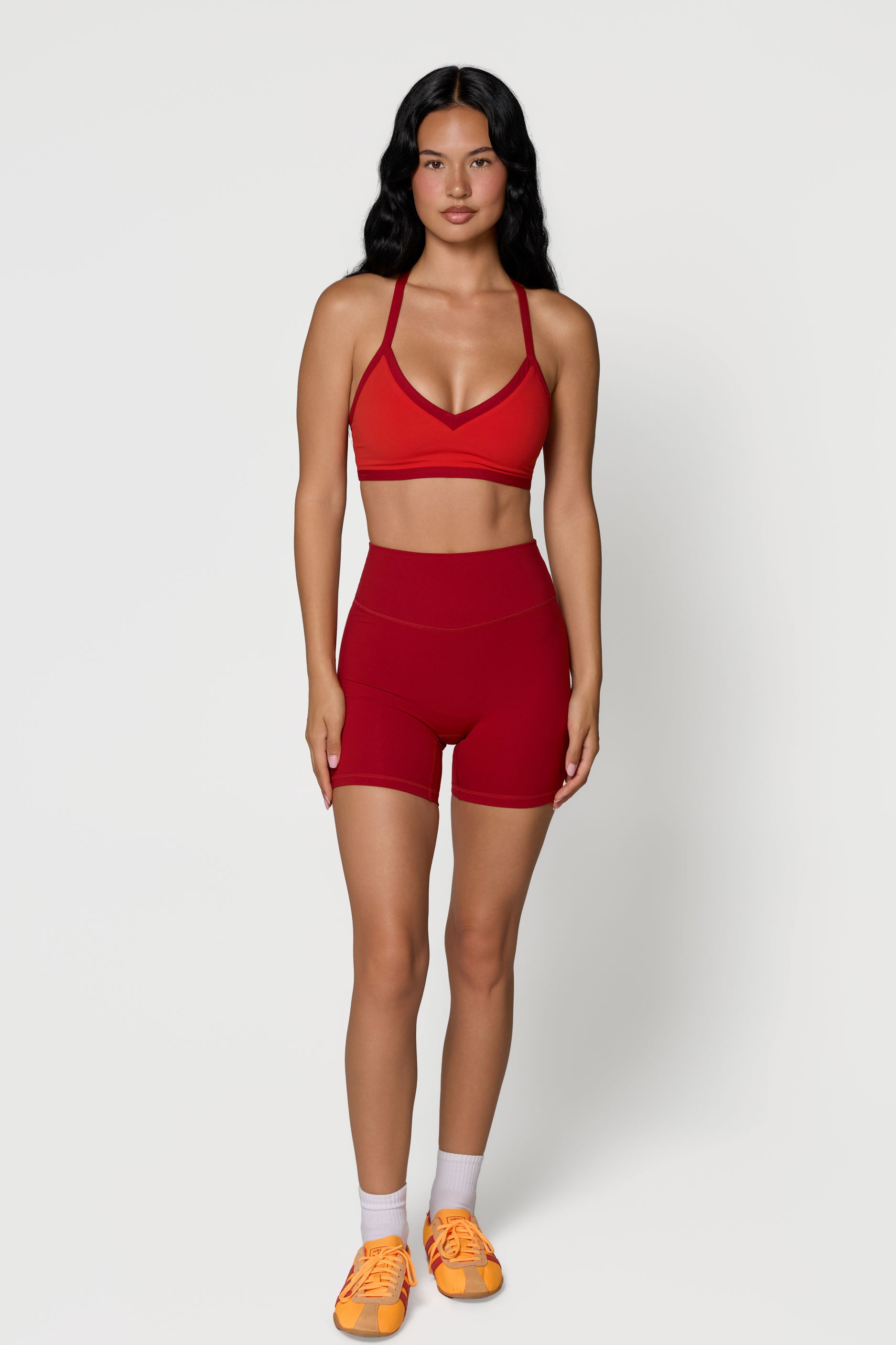 Reversible V Neck Bra   Terracotta/Ruby   Navy/Ruby
