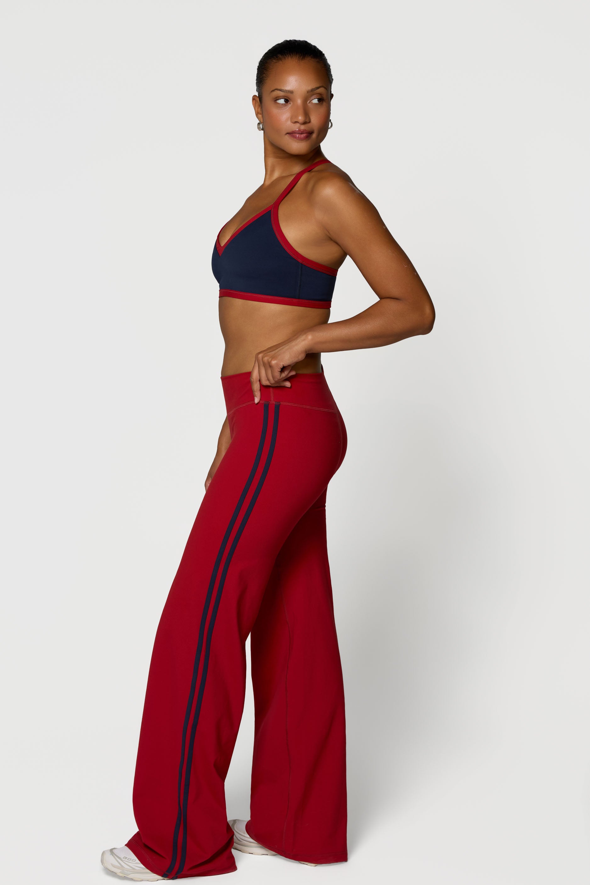 Reversible V Neck Bra   Terracotta/Ruby   Navy/Ruby

