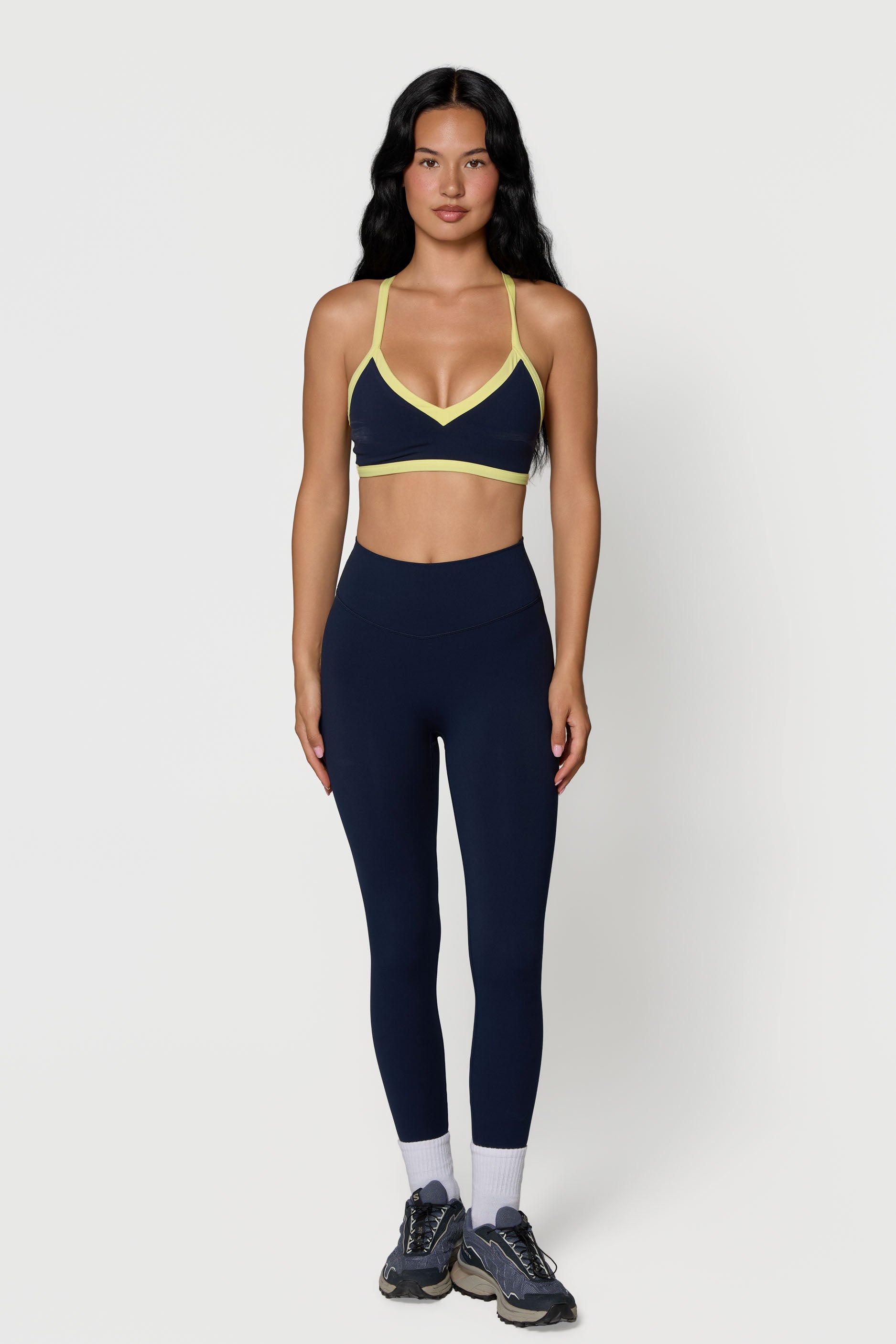 Reversible V Neck Bra   Moss/Lemon   Navy/Lemon
