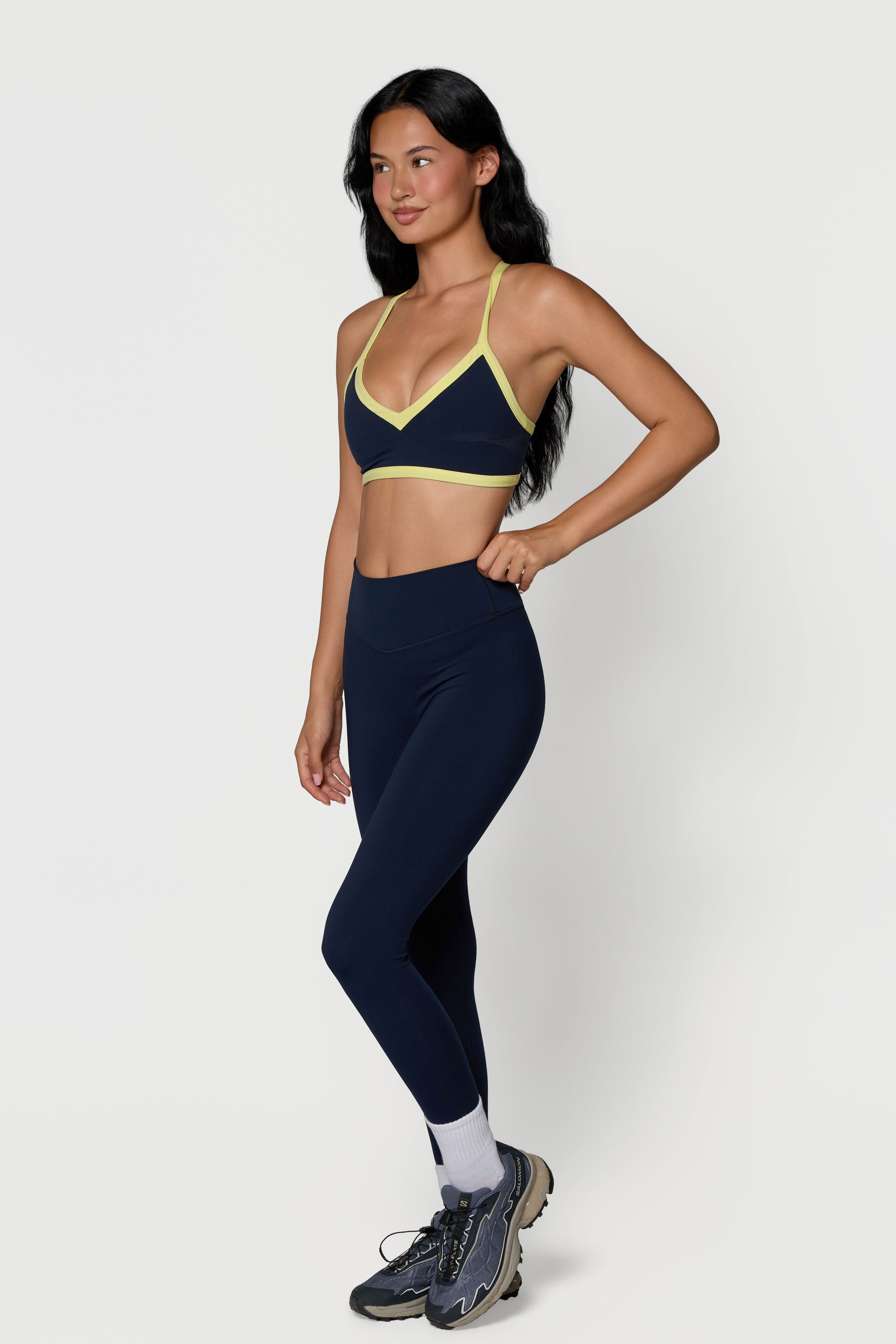 Reversible V Neck Bra   Moss/Lemon   Navy/Lemon
