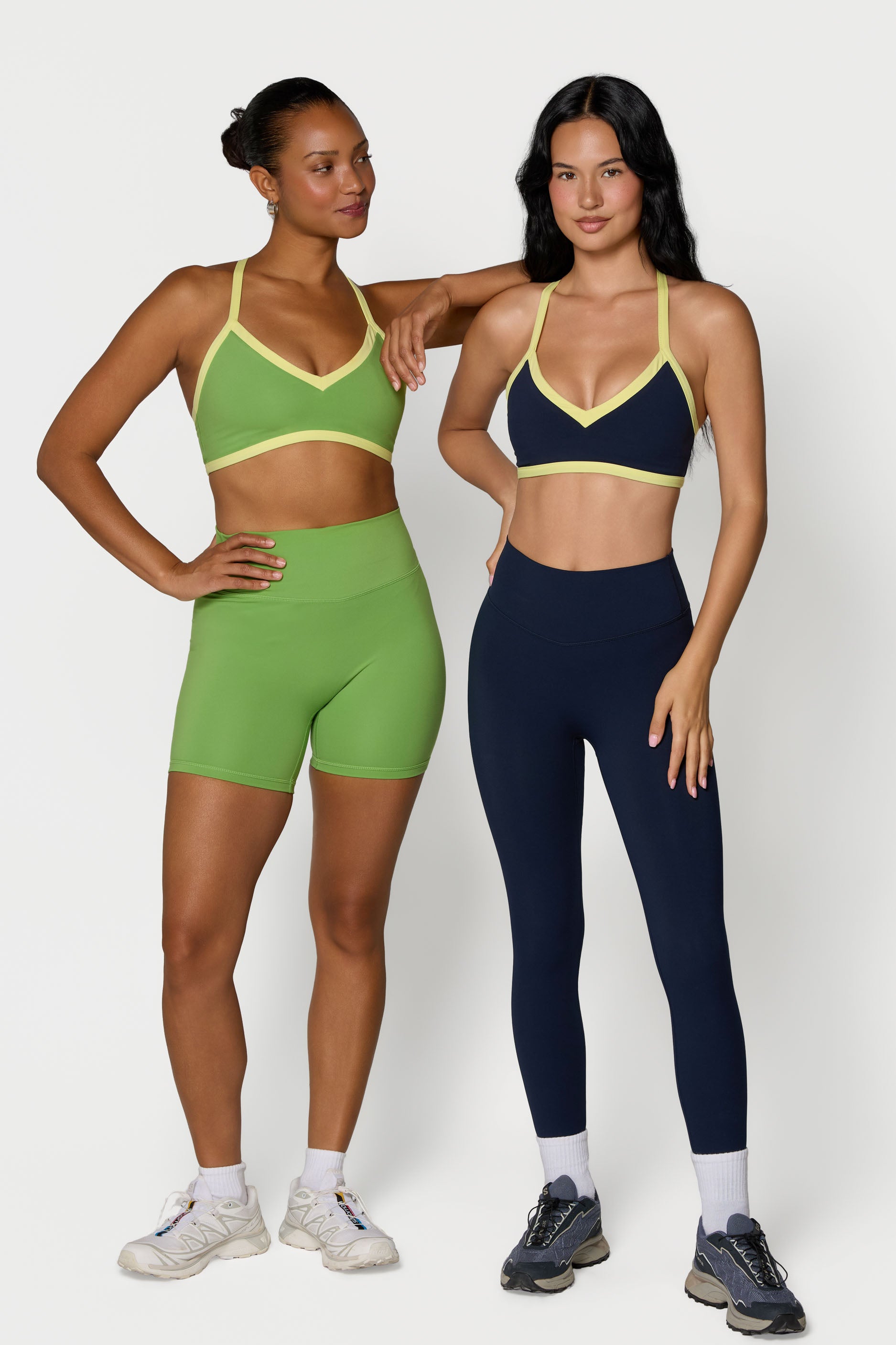 Reversible V Neck Bra   Moss/Lemon   Navy/Lemon
