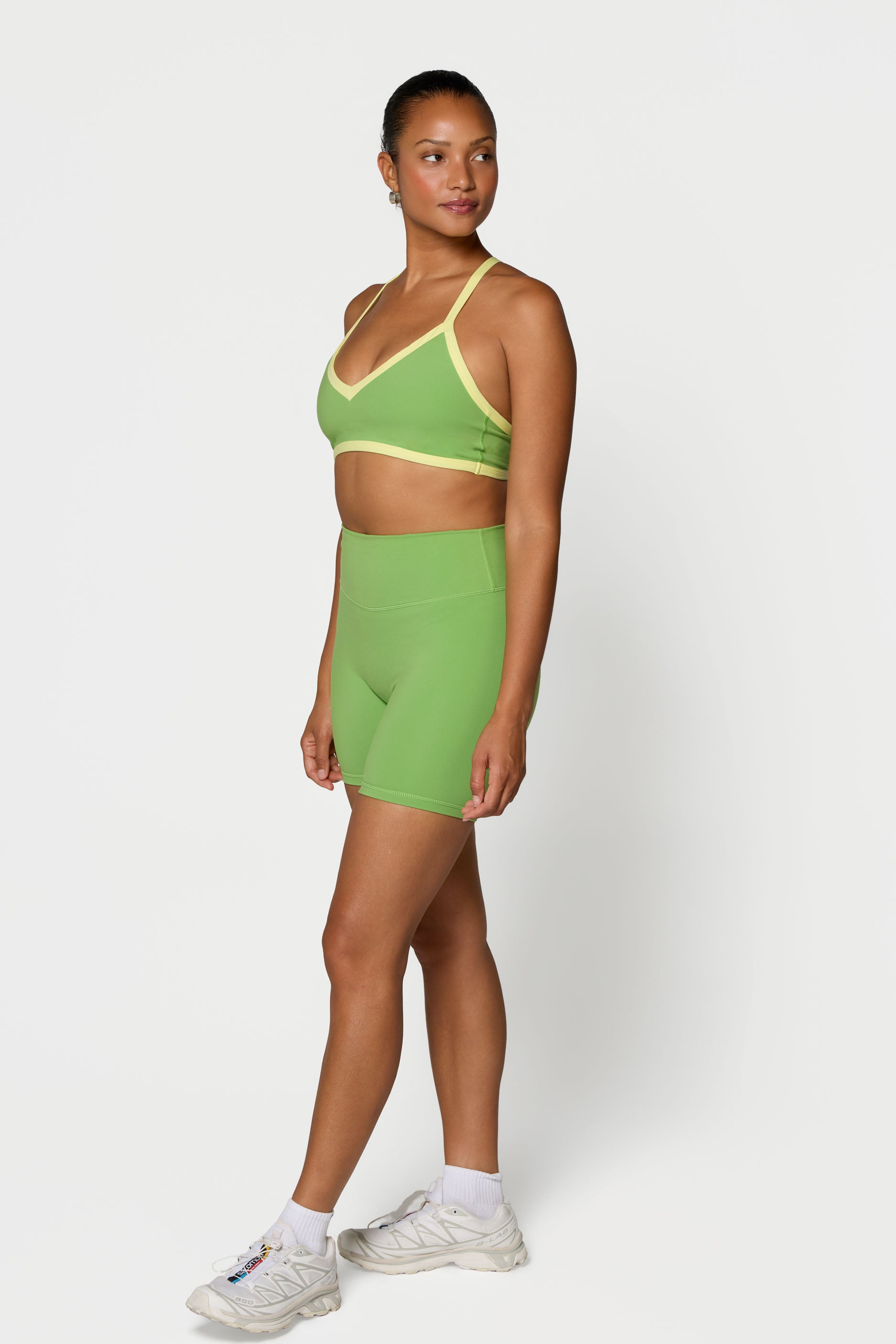 Reversible V Neck Bra   Moss/Lemon   Navy/Lemon
