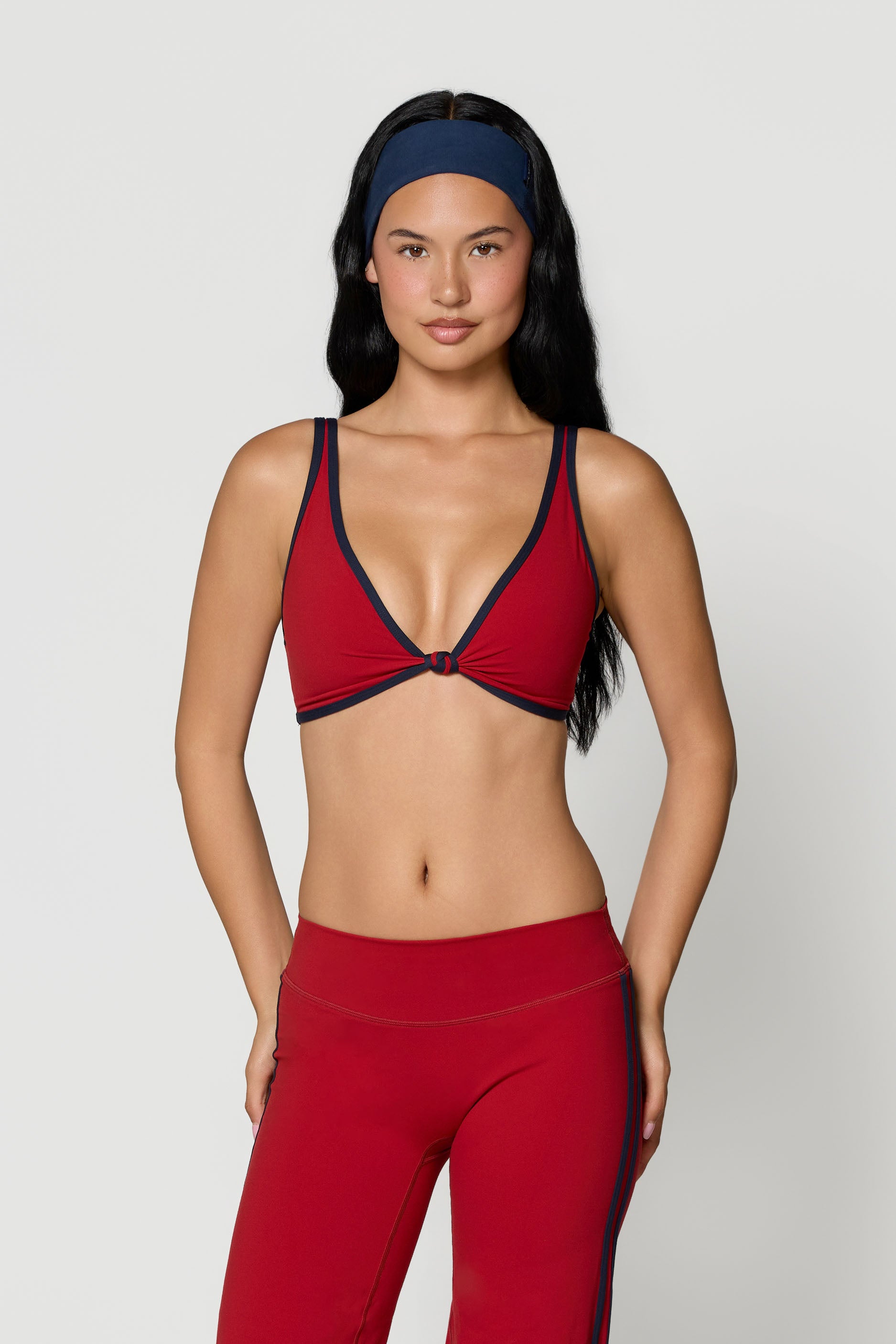 Knot Bra   Ruby/Navy
