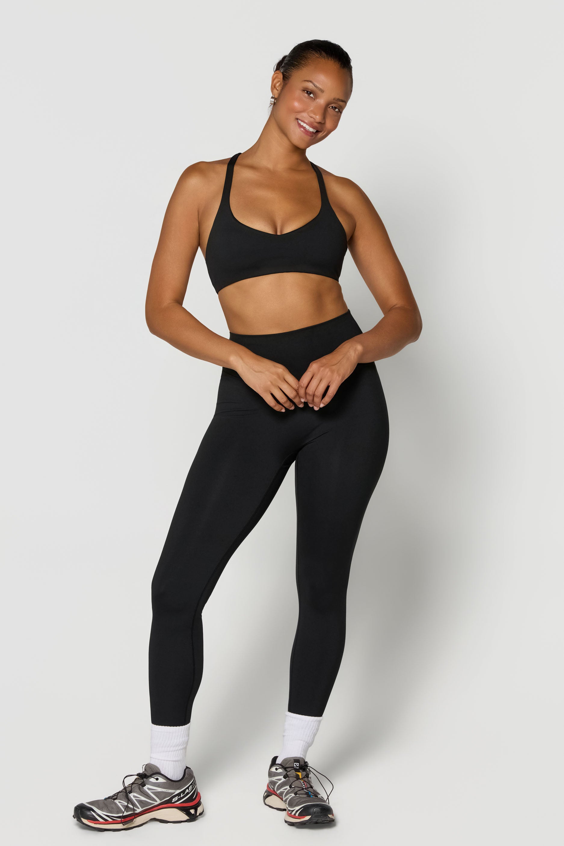 Seamless X Bra   Black
