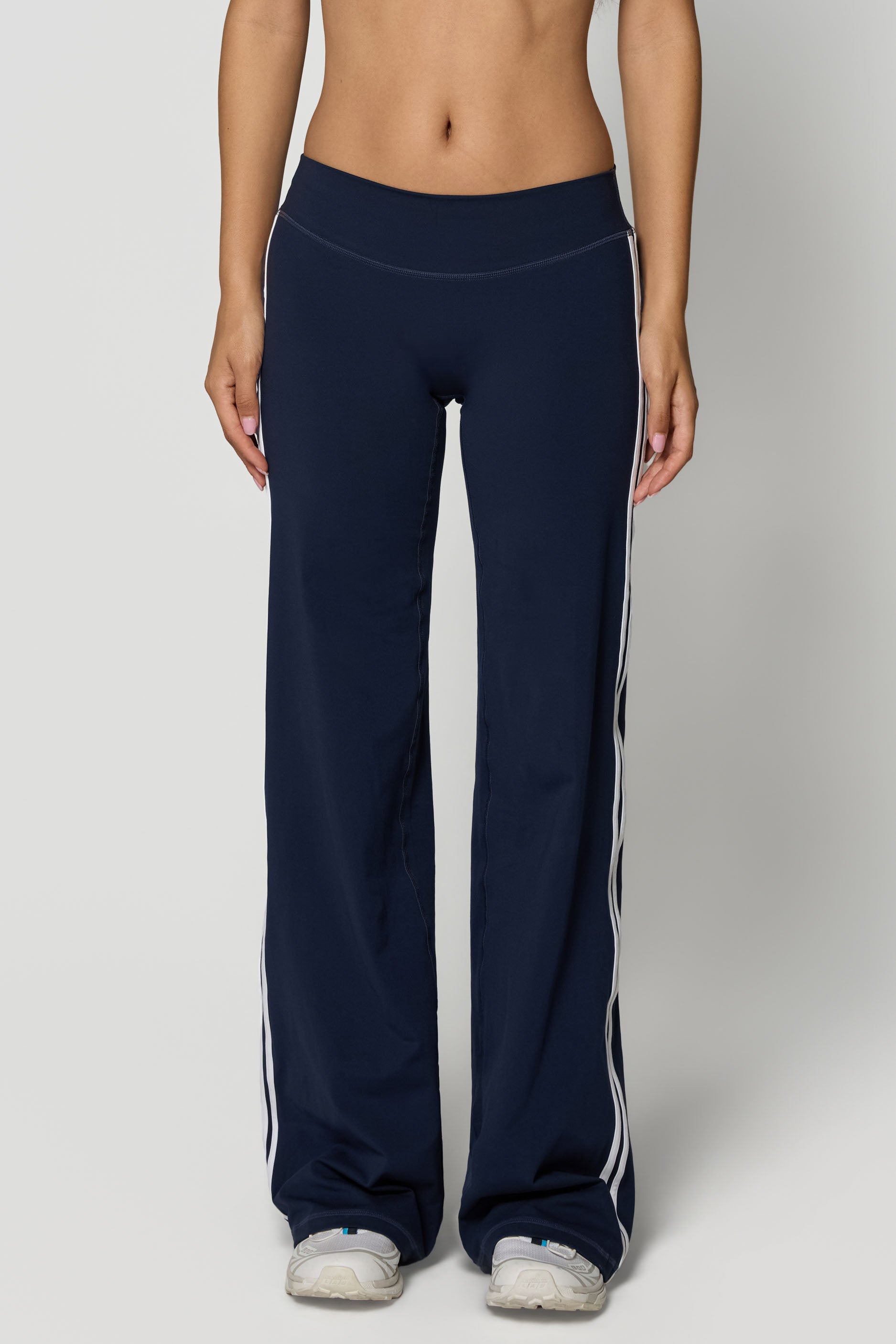 Track Legging   Navy/White
