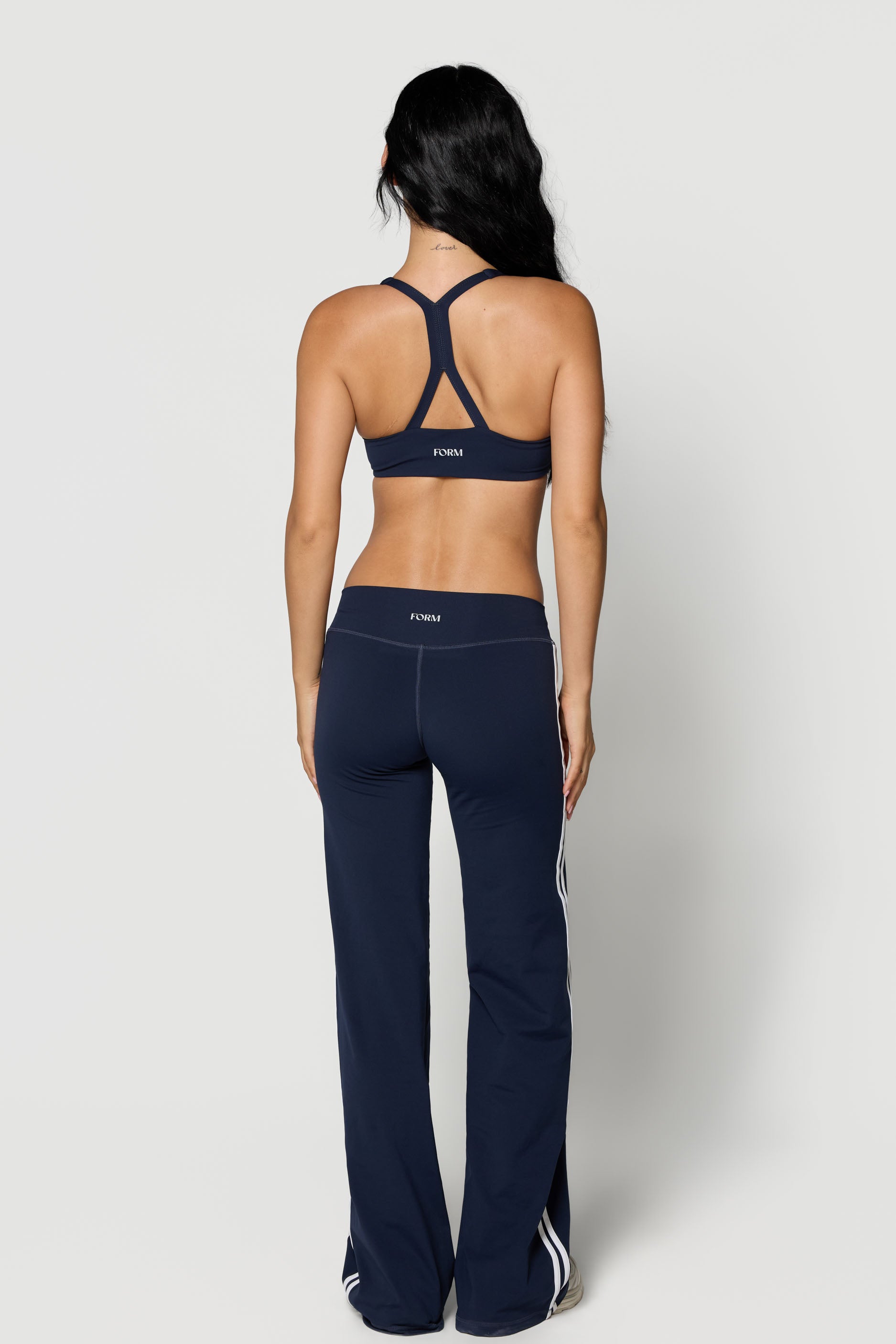 Track Legging   Navy/White
