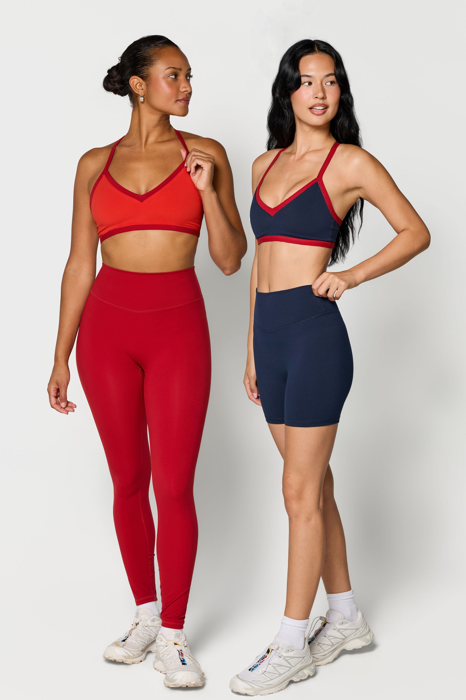 Reversible V Neck Bra   Terracotta/Ruby   Navy/Ruby
